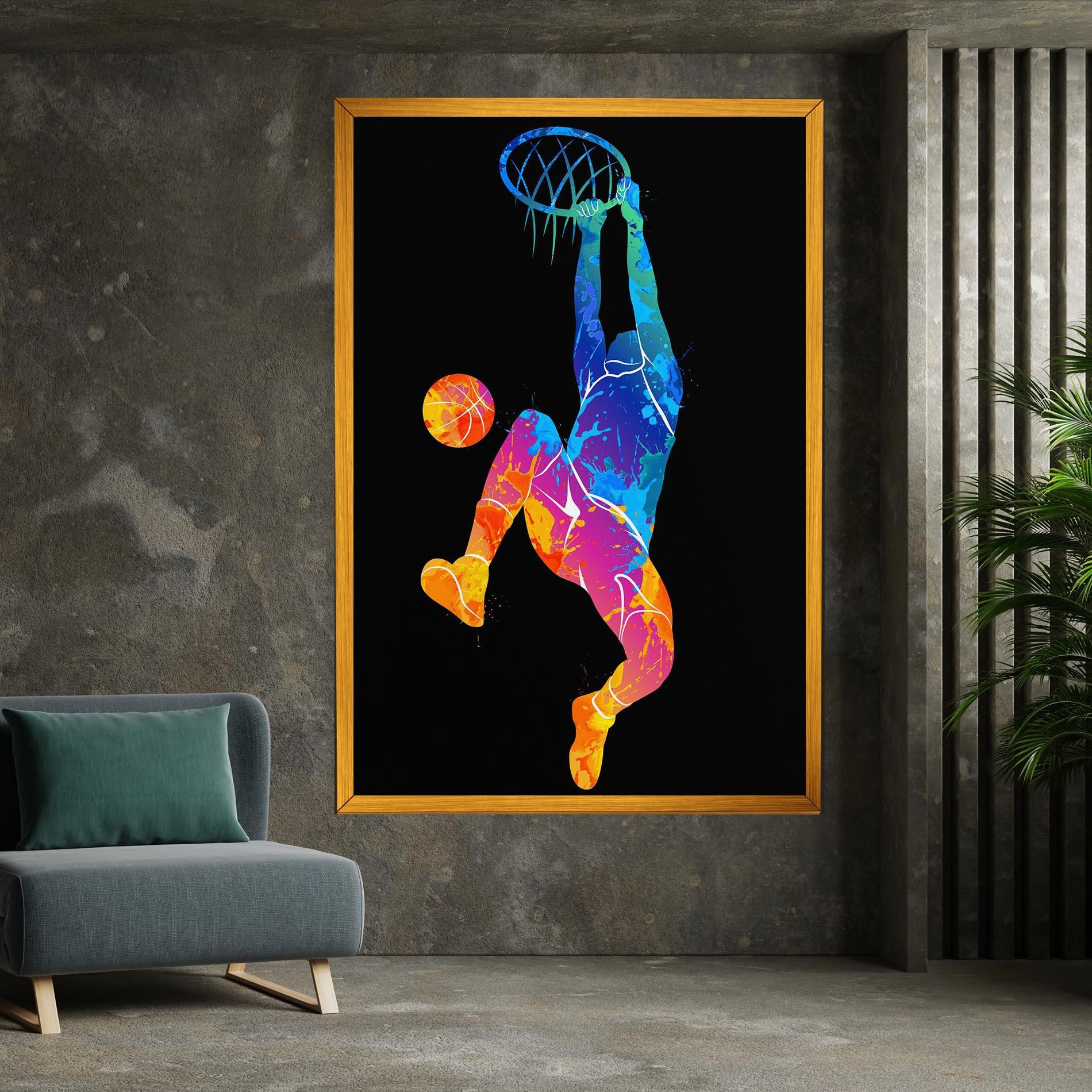 Leinwandbild Blue Basket Hoop mockup 7