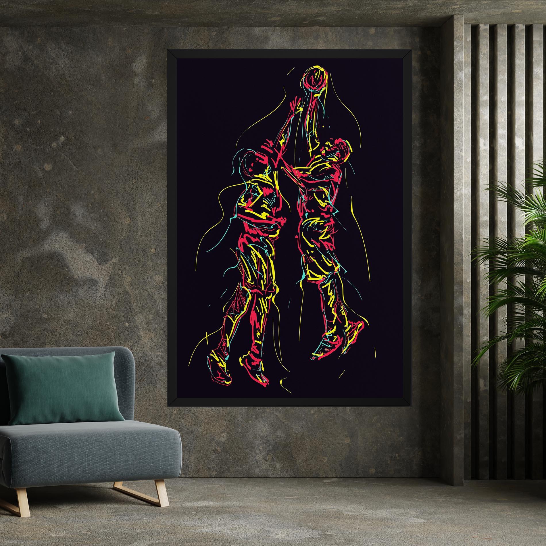 Leinwandbild Basket Line Jump mockup 7