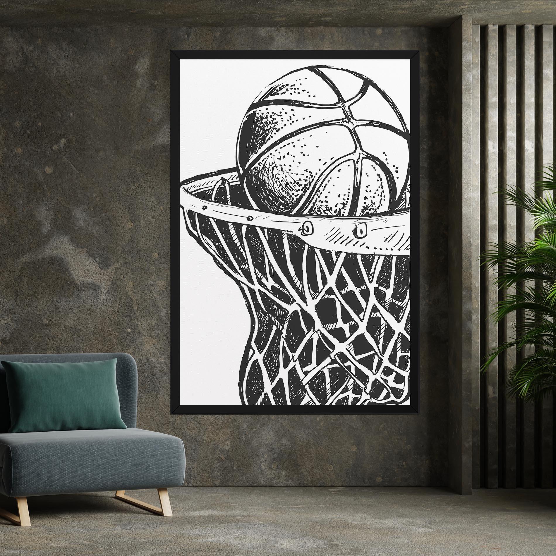 Leinwandbild Basketball Grey Hoop mockup 7