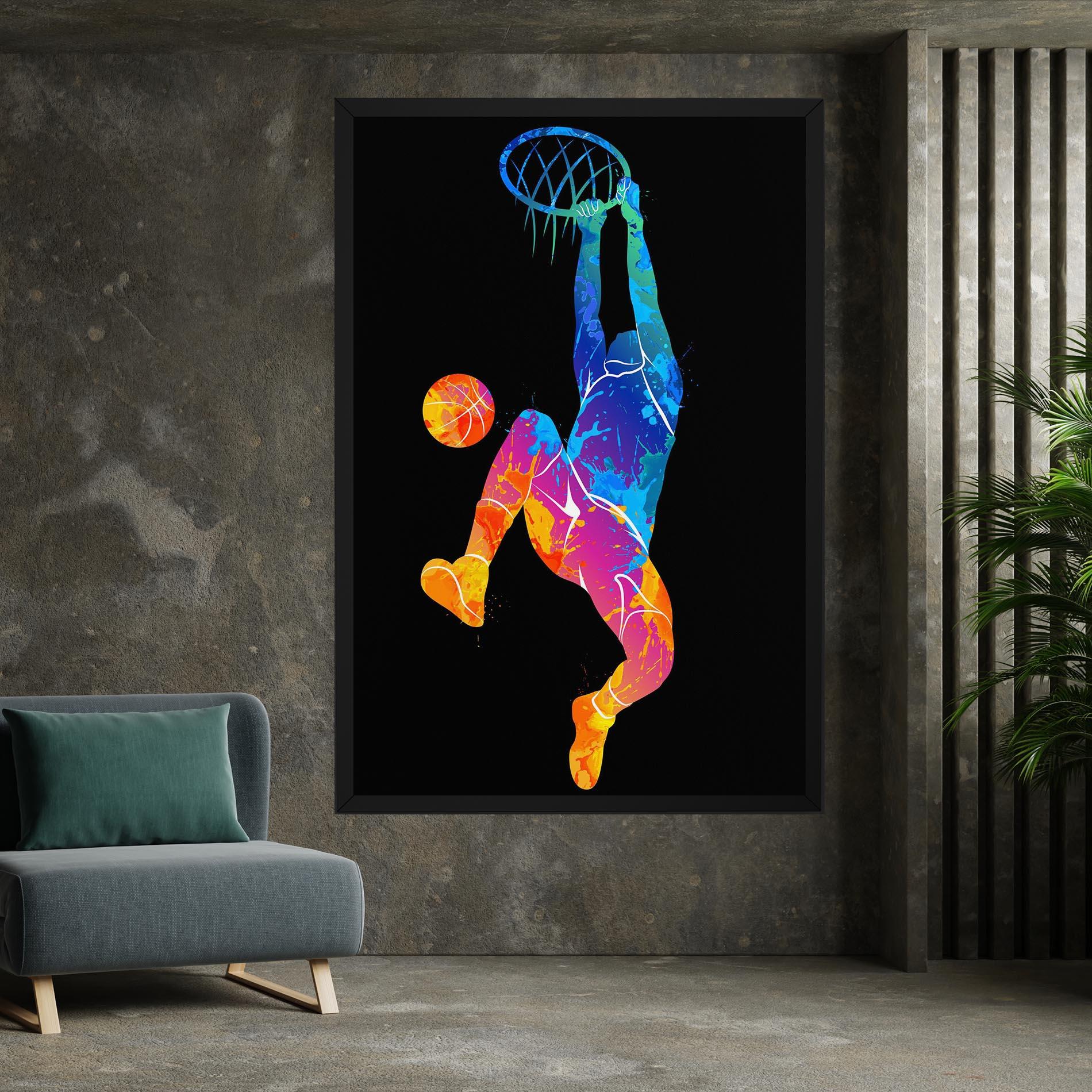 Leinwandbild Blue Basket Hoop mockup 7