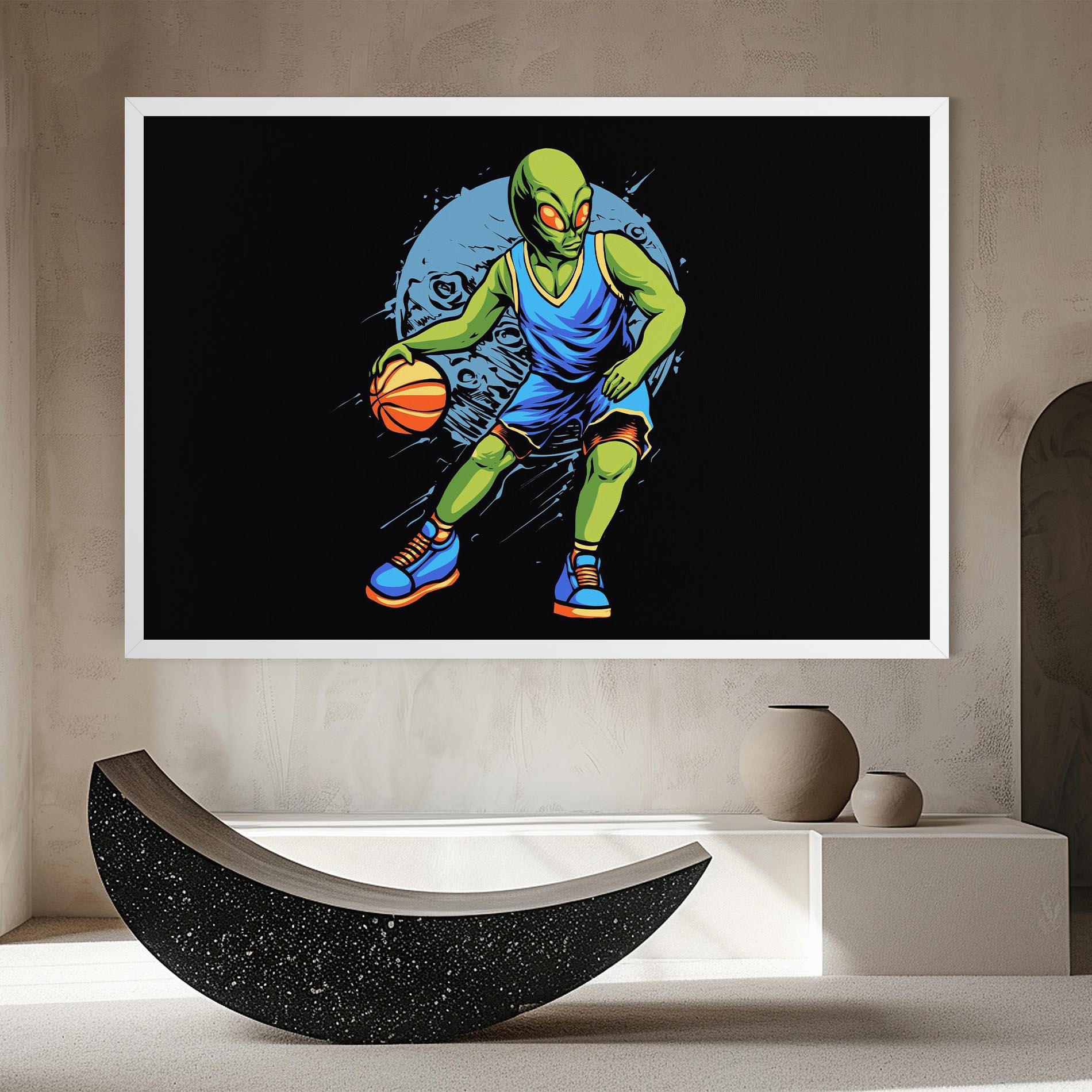 Leinwandbild Alien Basketball mockup 8