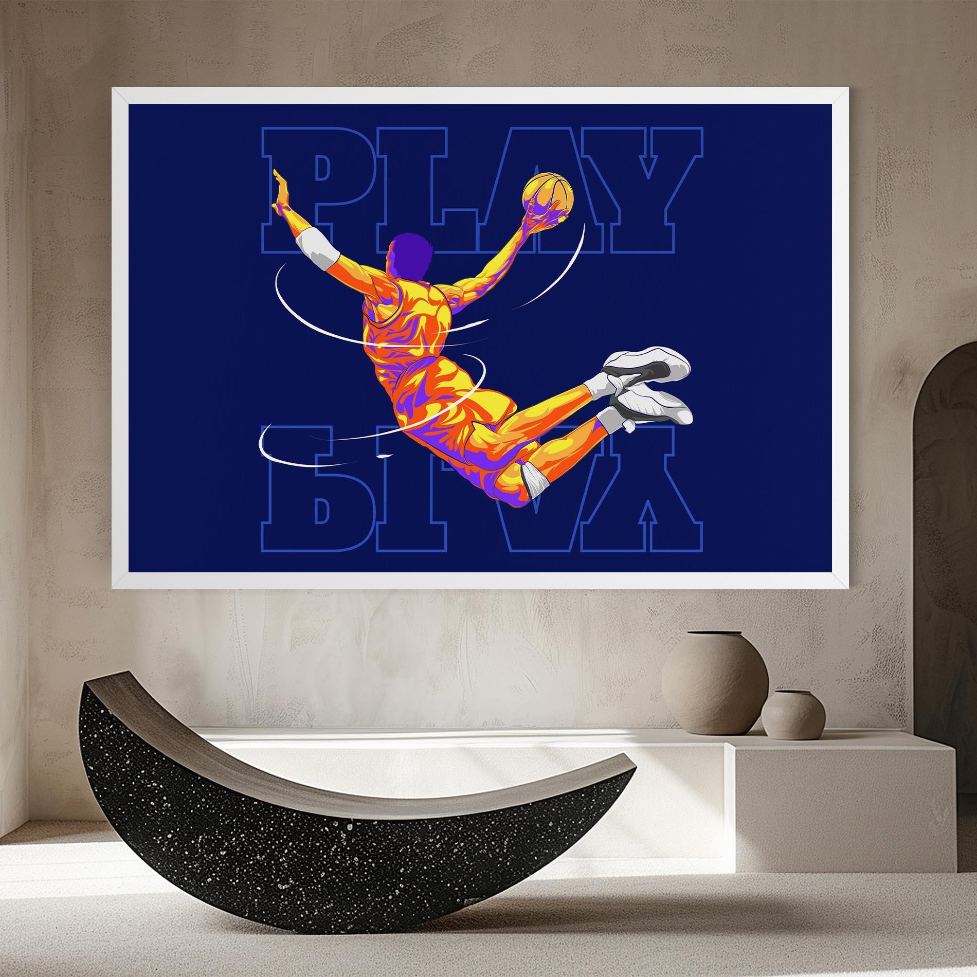 Leinwandbild Basketball Blue mockup 8