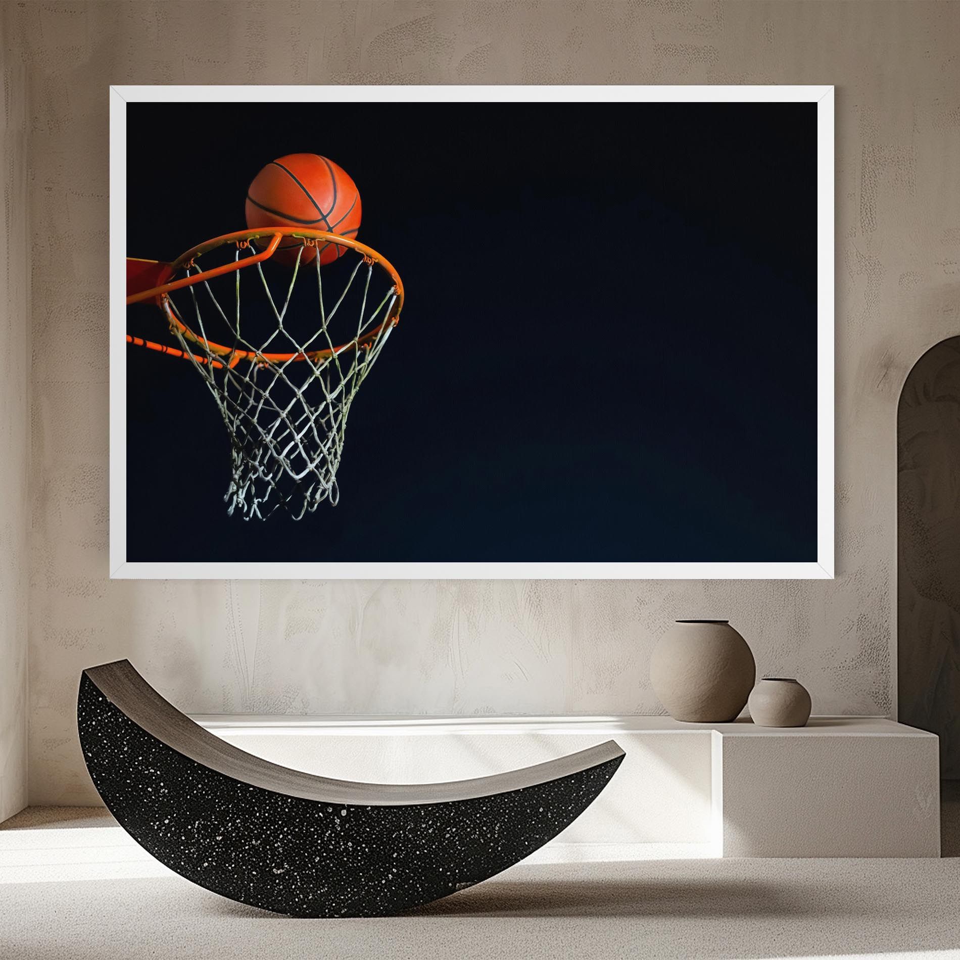 Basketball Hoop On Black mockup 8