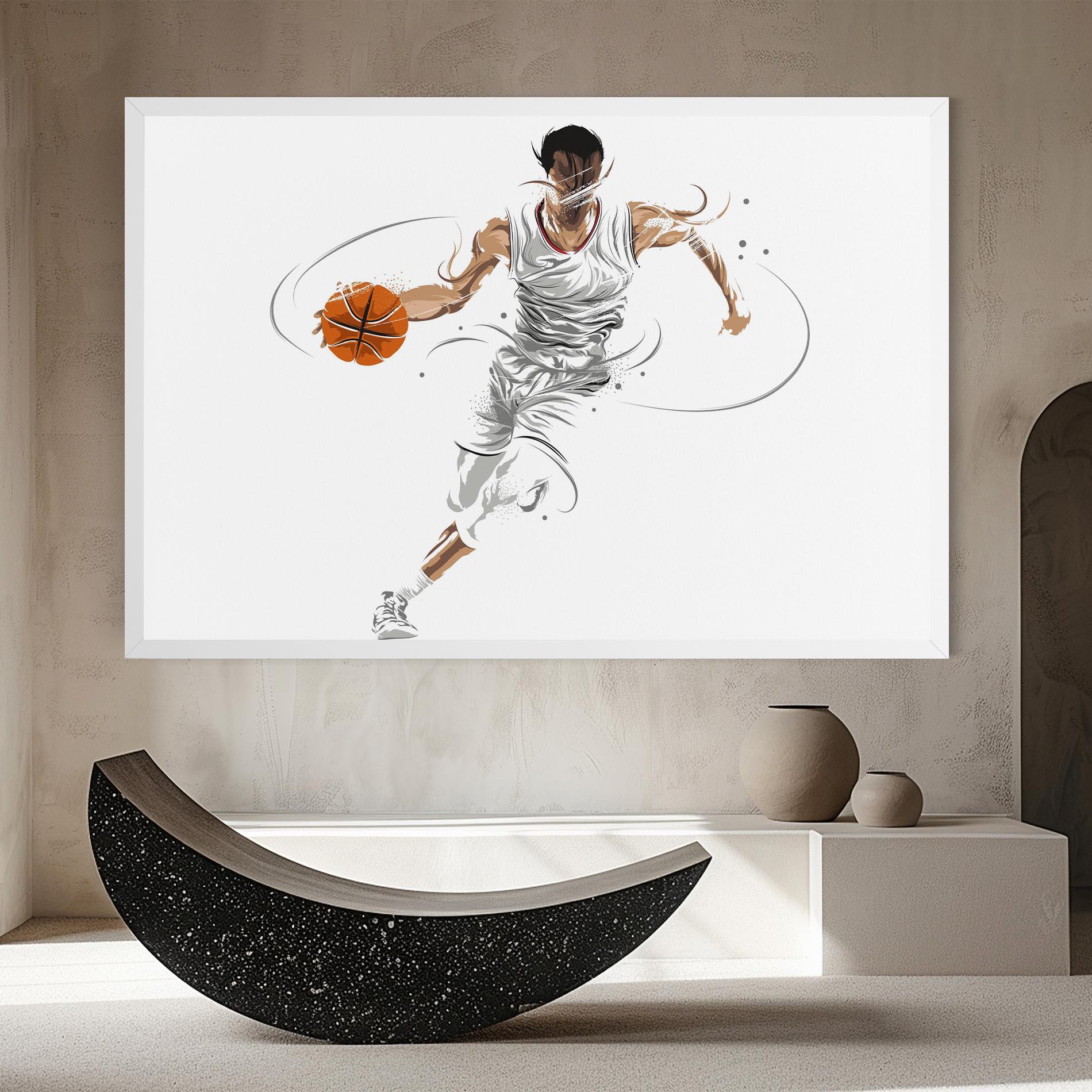 Leinwandbild Dribbling Basketbal mockup 8