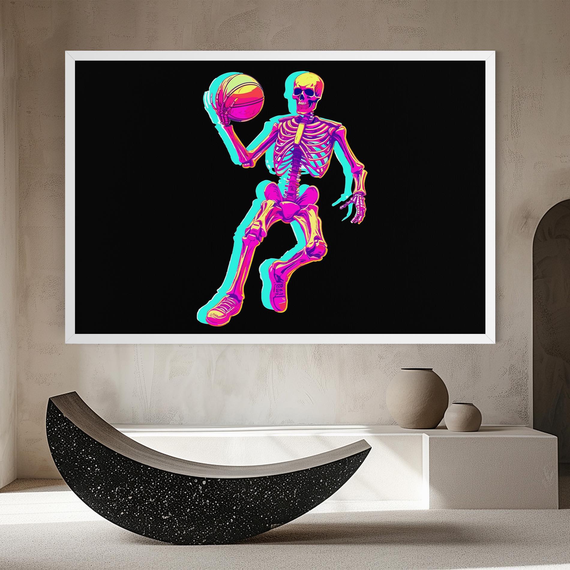 Leinwandbild Skeleton Basketball mockup 8
