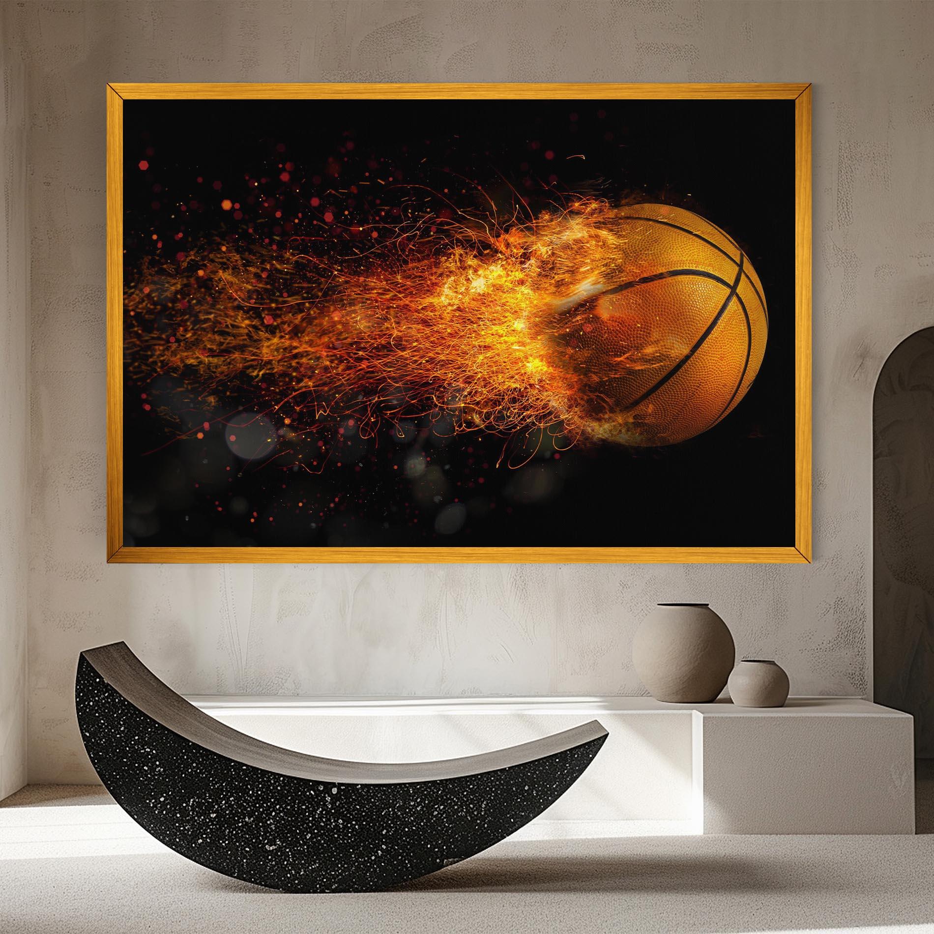 Leinwandbild Basket Ball Flame mockup 8