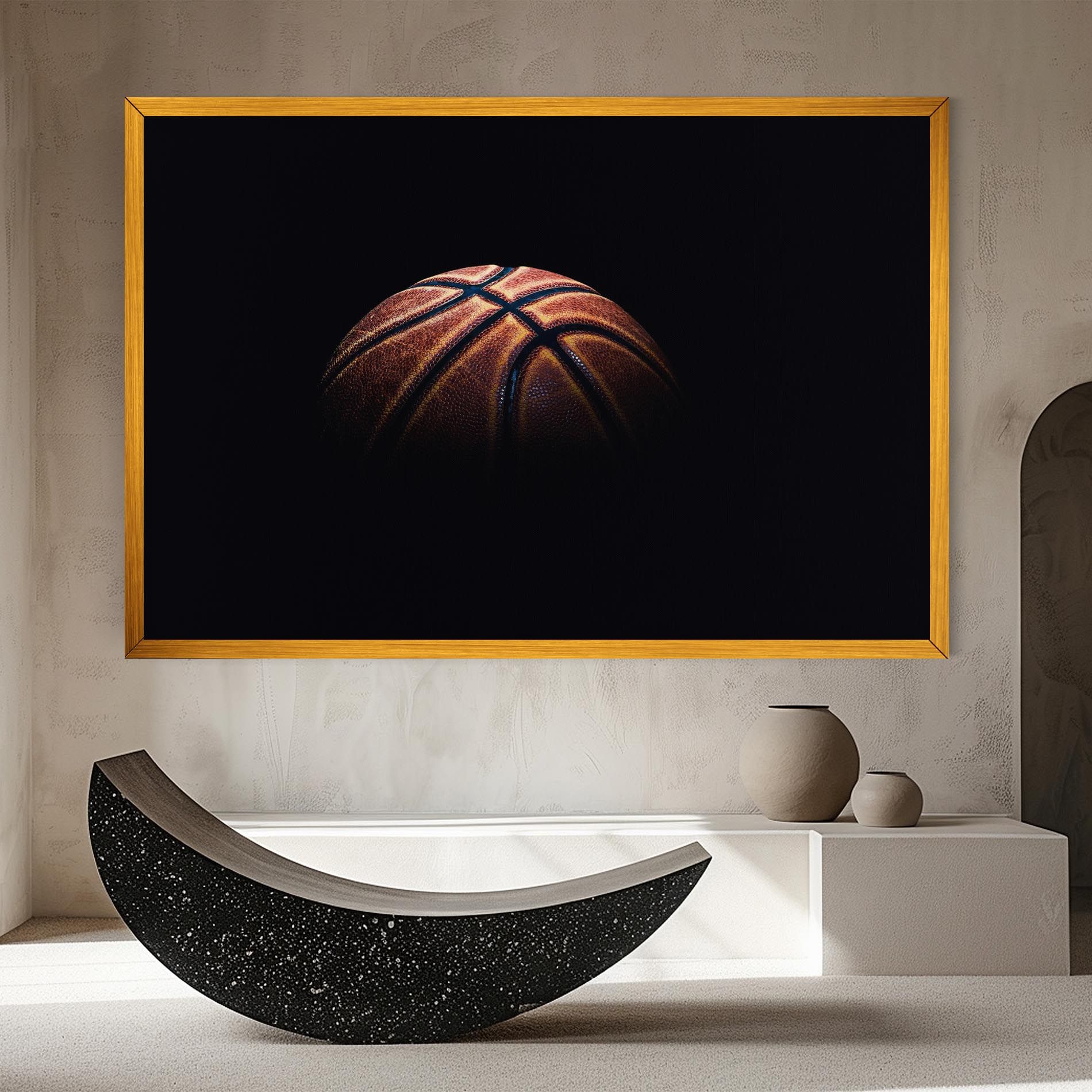 Basketball Ball In Dark mockup 8