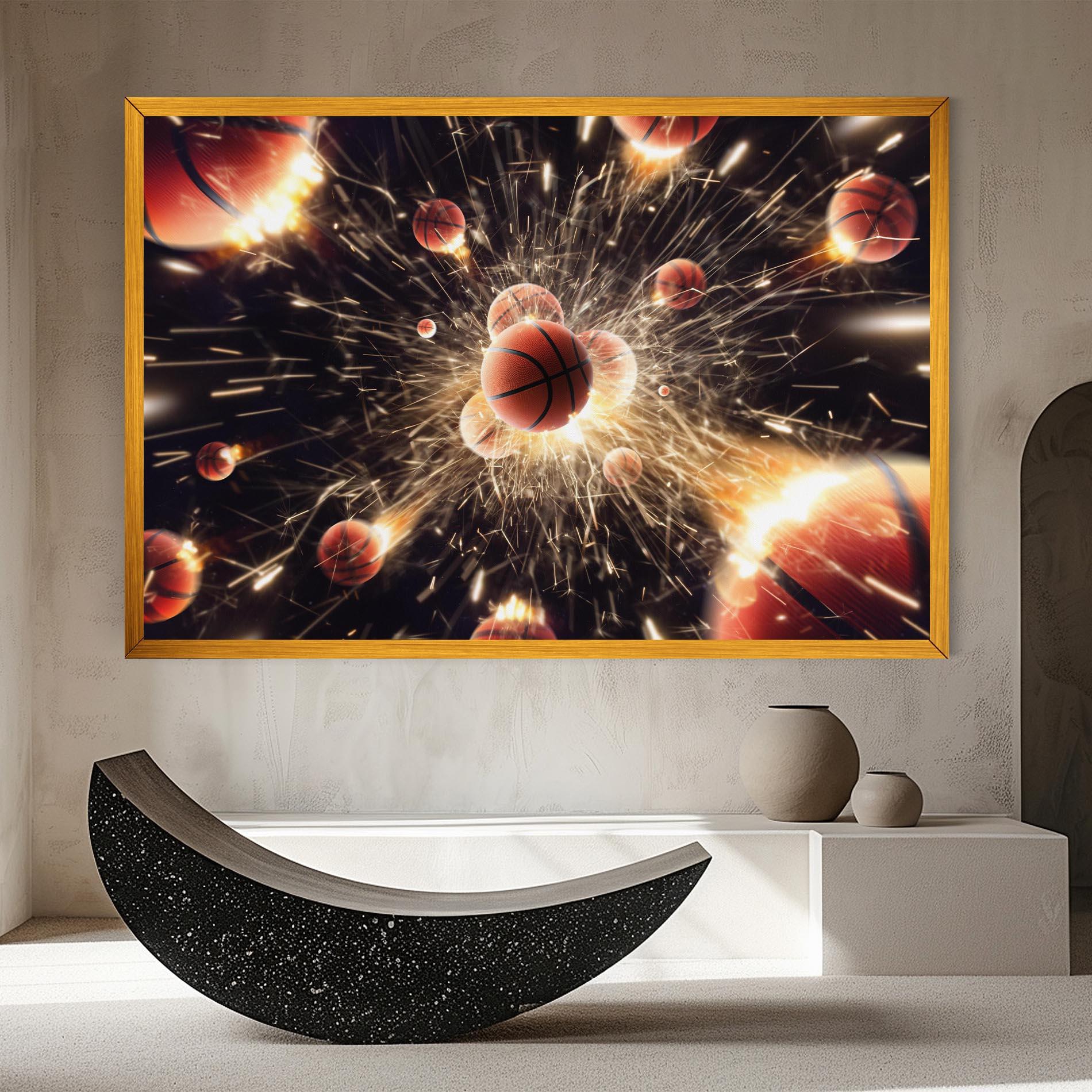 Leinwandbild Basketball Explosion mockup 8