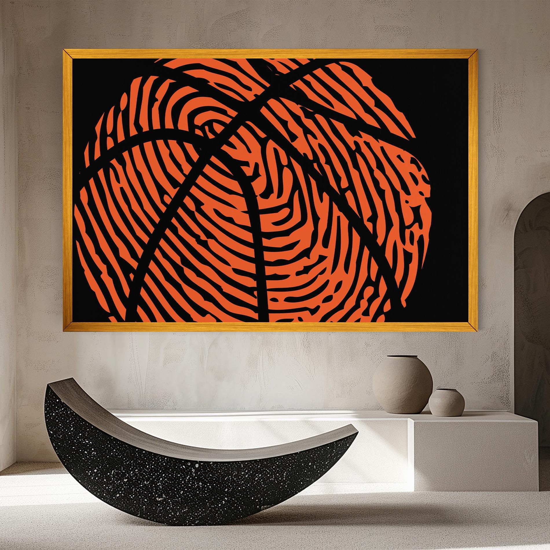 Leinwandbild Fingerprint Basketball mockup 8