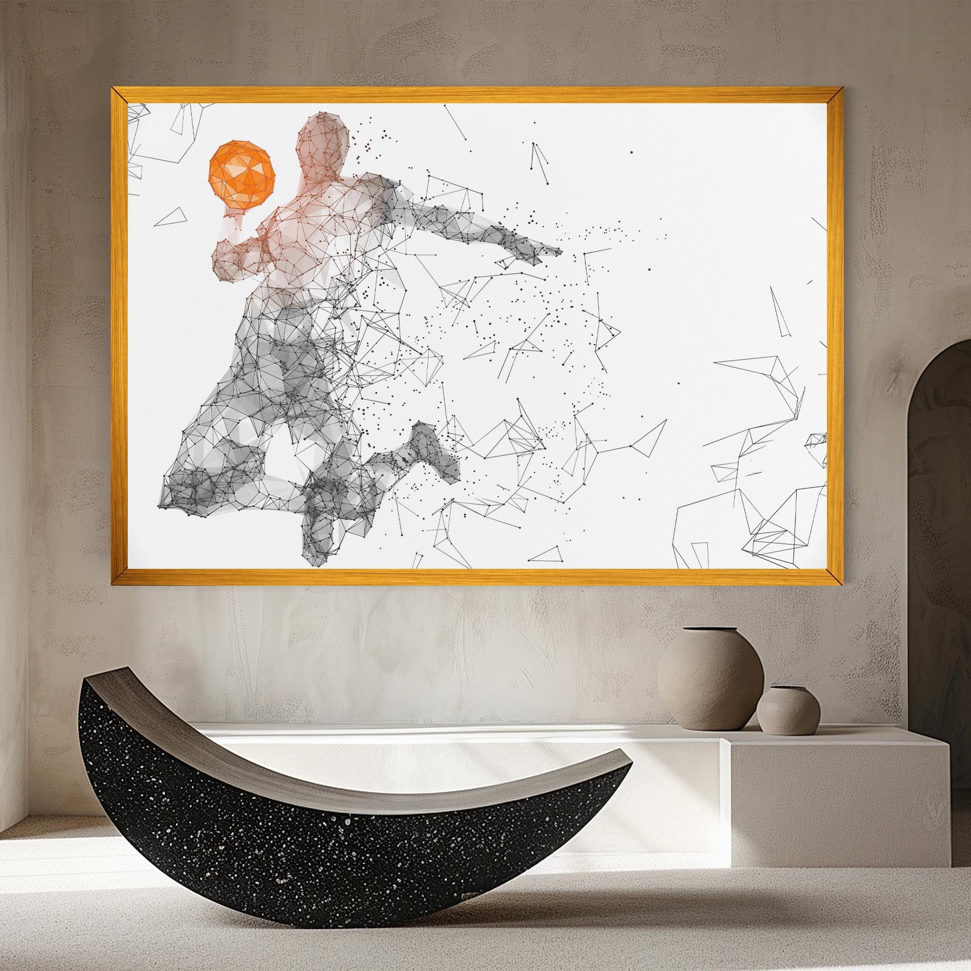 Leinwandbild Orange Line Basket mockup 8