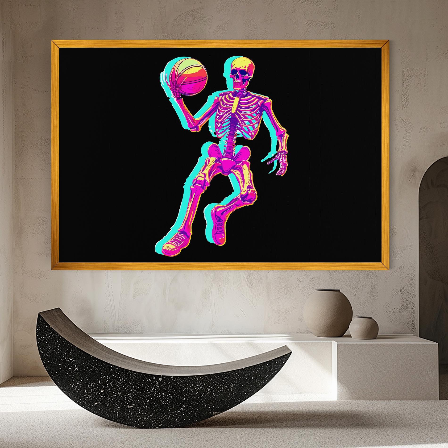 Leinwandbild Skeleton Basketball mockup 8