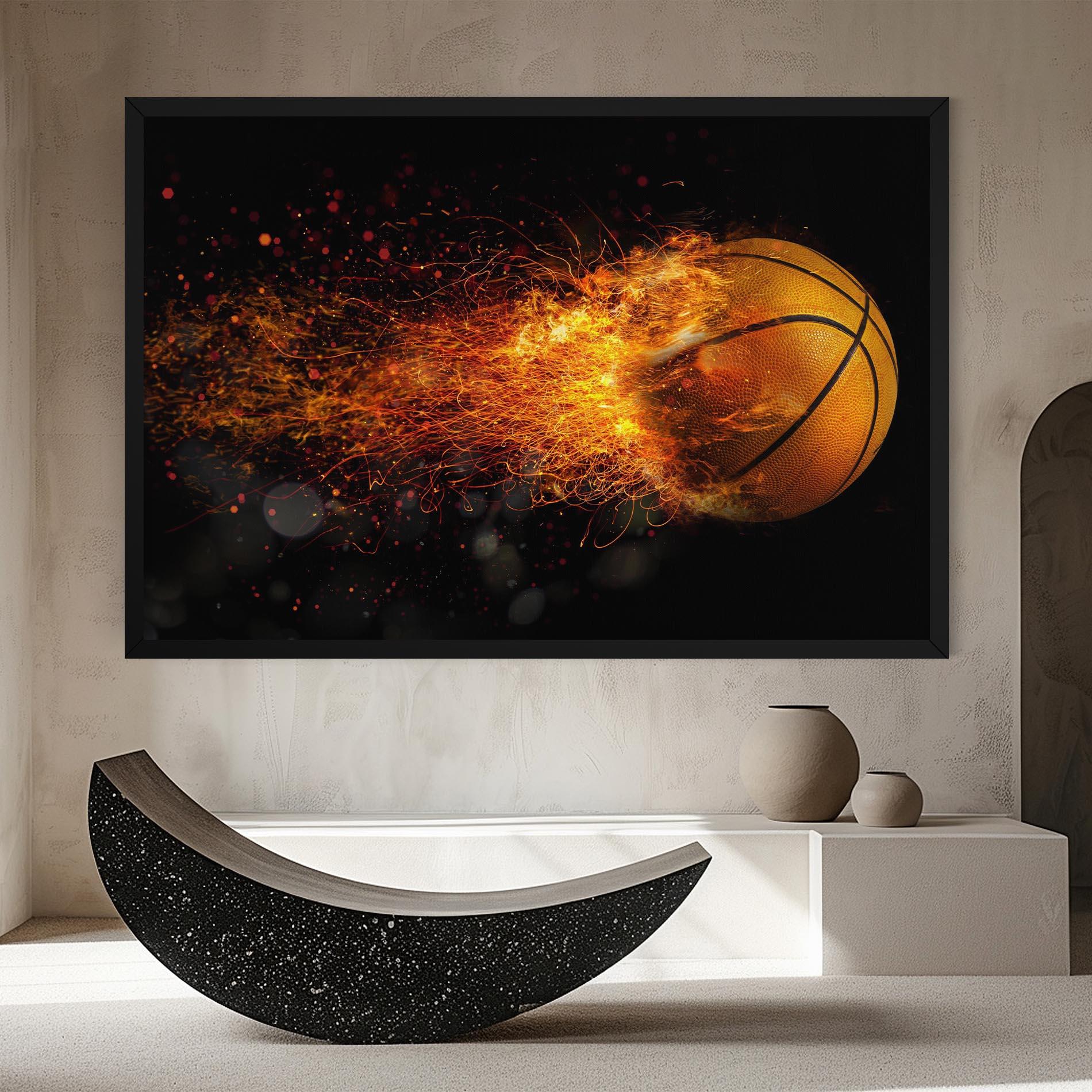 Leinwandbild Basket Ball Flame mockup 8