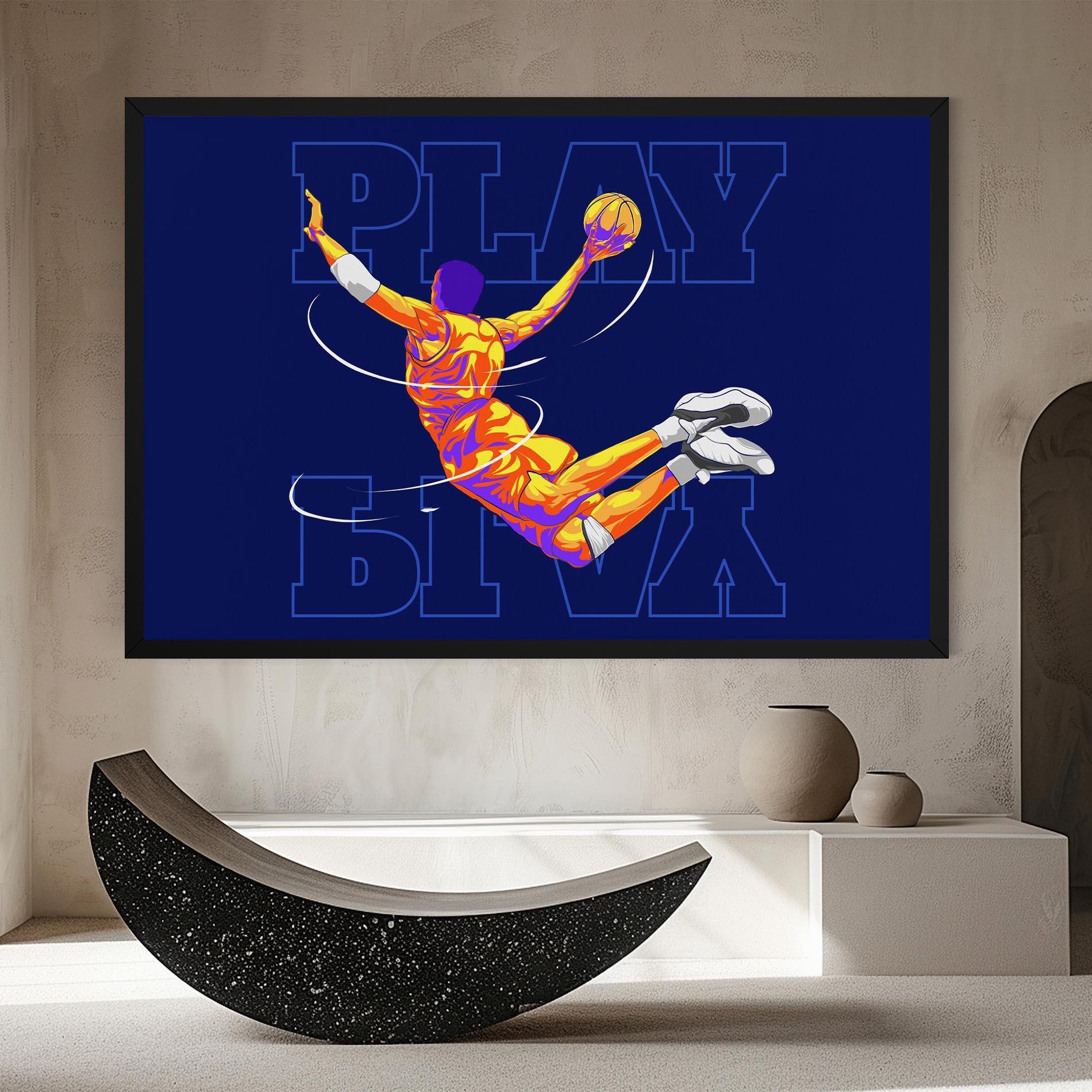 Leinwandbild Basketball Blue mockup 8