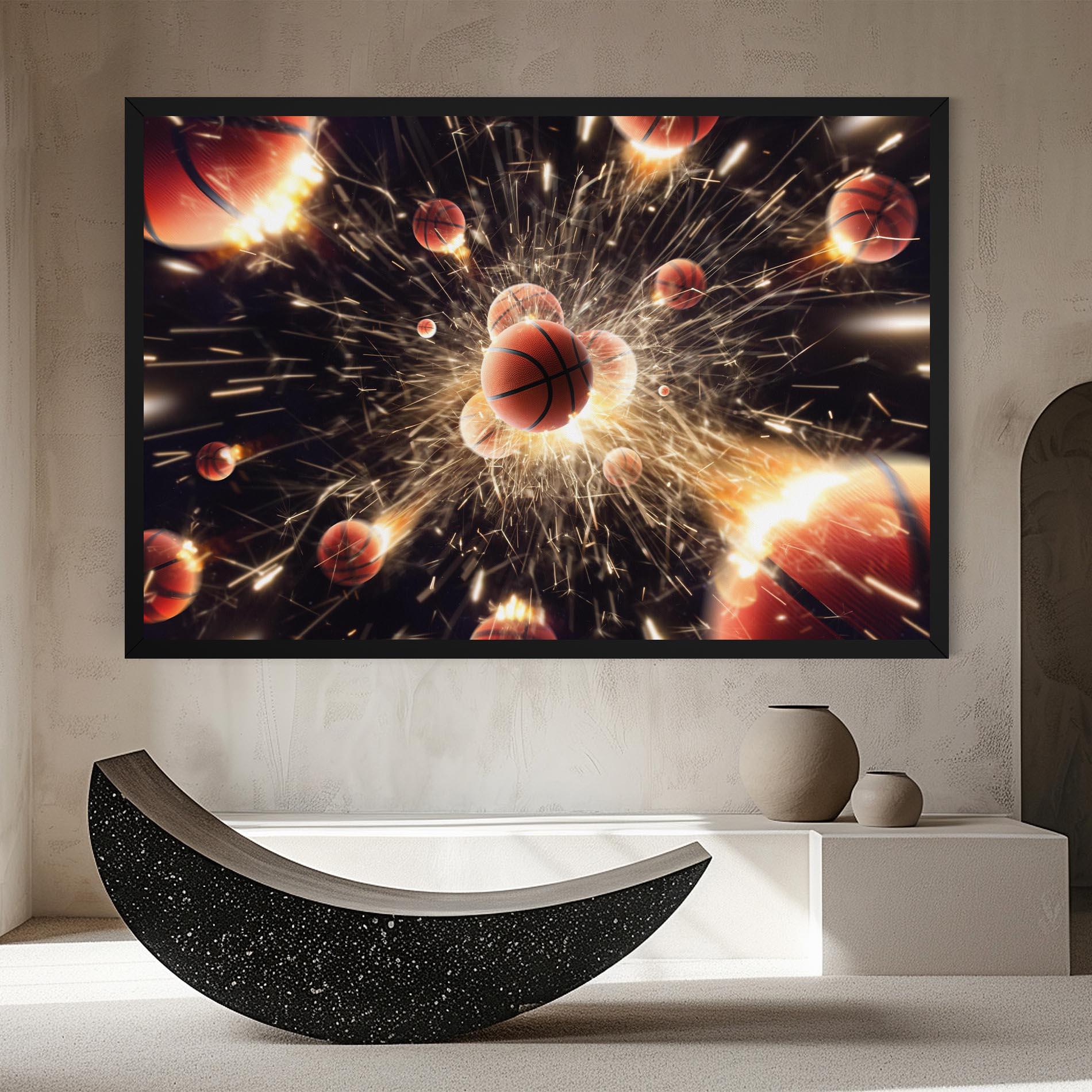 Leinwandbild Basketball Explosion mockup 8