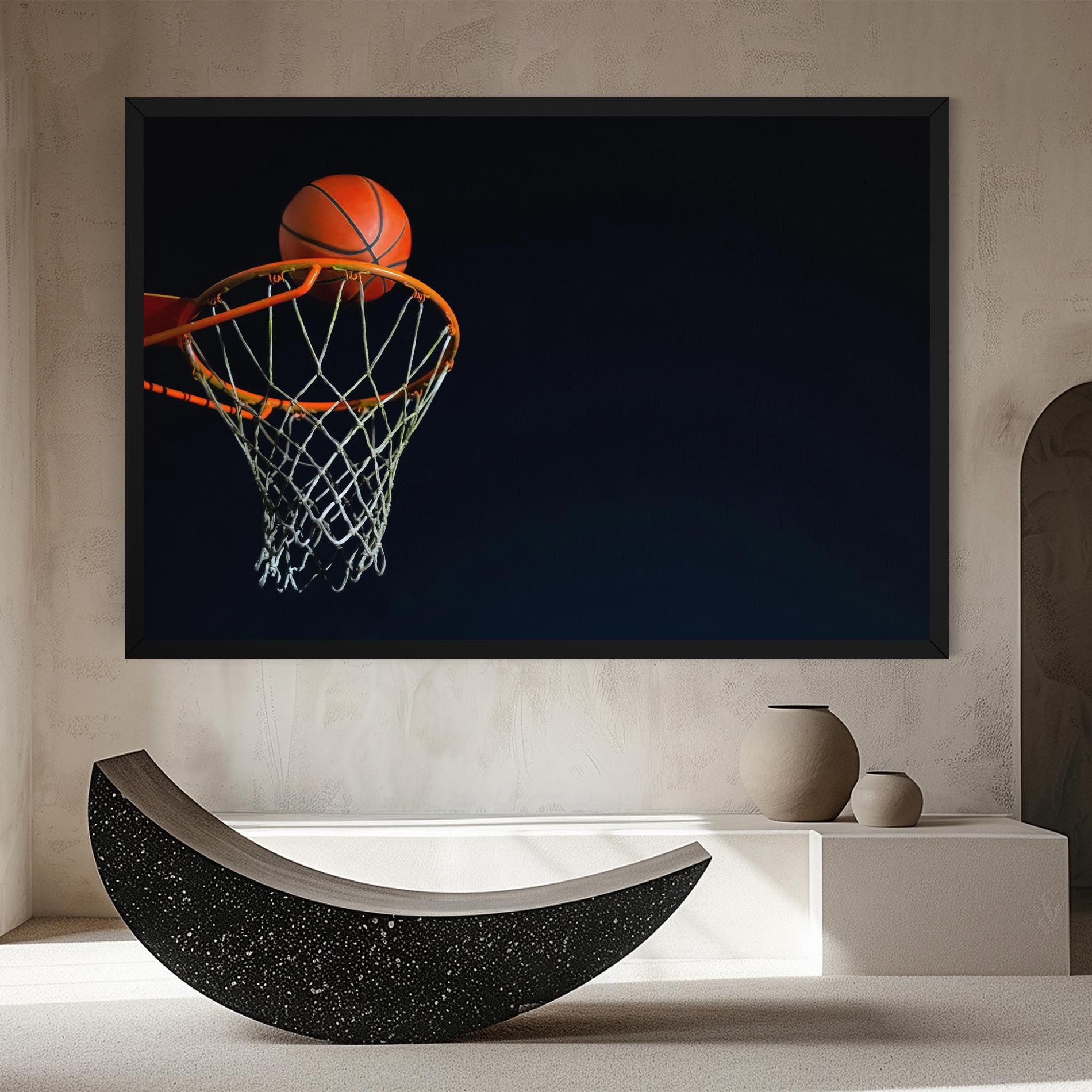 Basketball Hoop On Black mockup 8