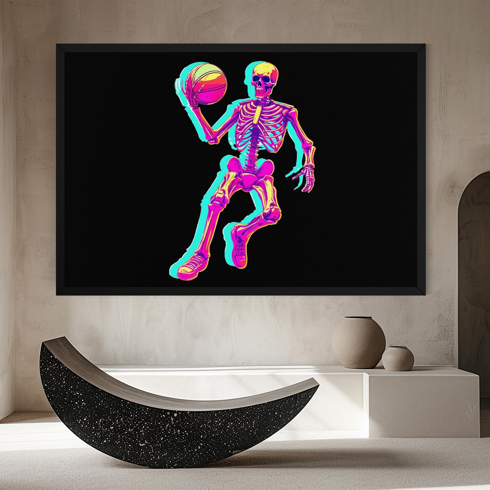 Leinwandbild Skeleton Basketball mockup 8