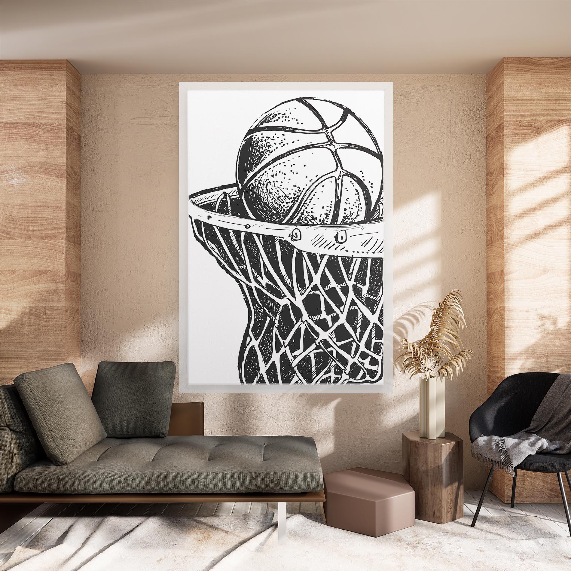 Leinwandbild Basketball Grey Hoop mockup 8