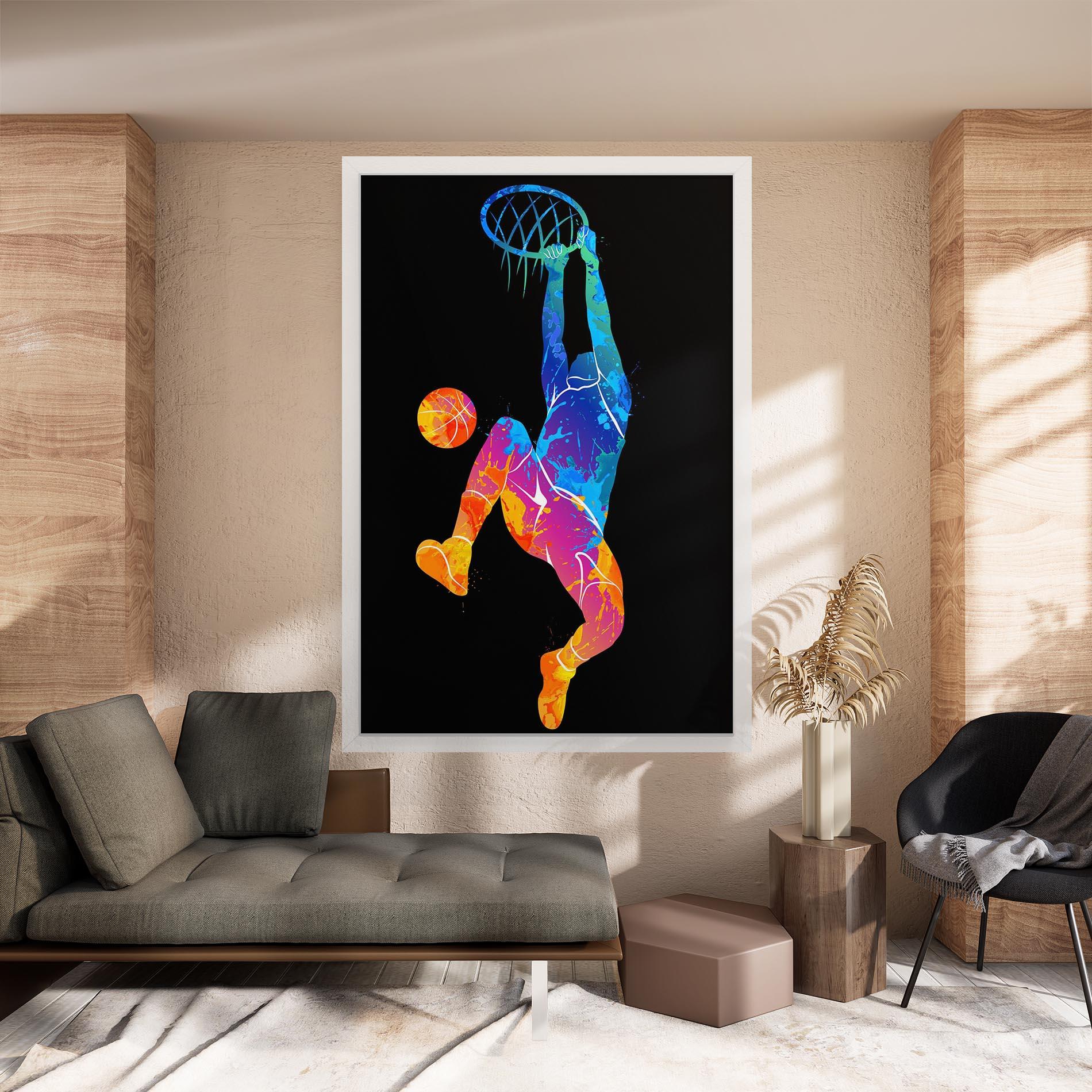 Leinwandbild Blue Basket Hoop mockup 8