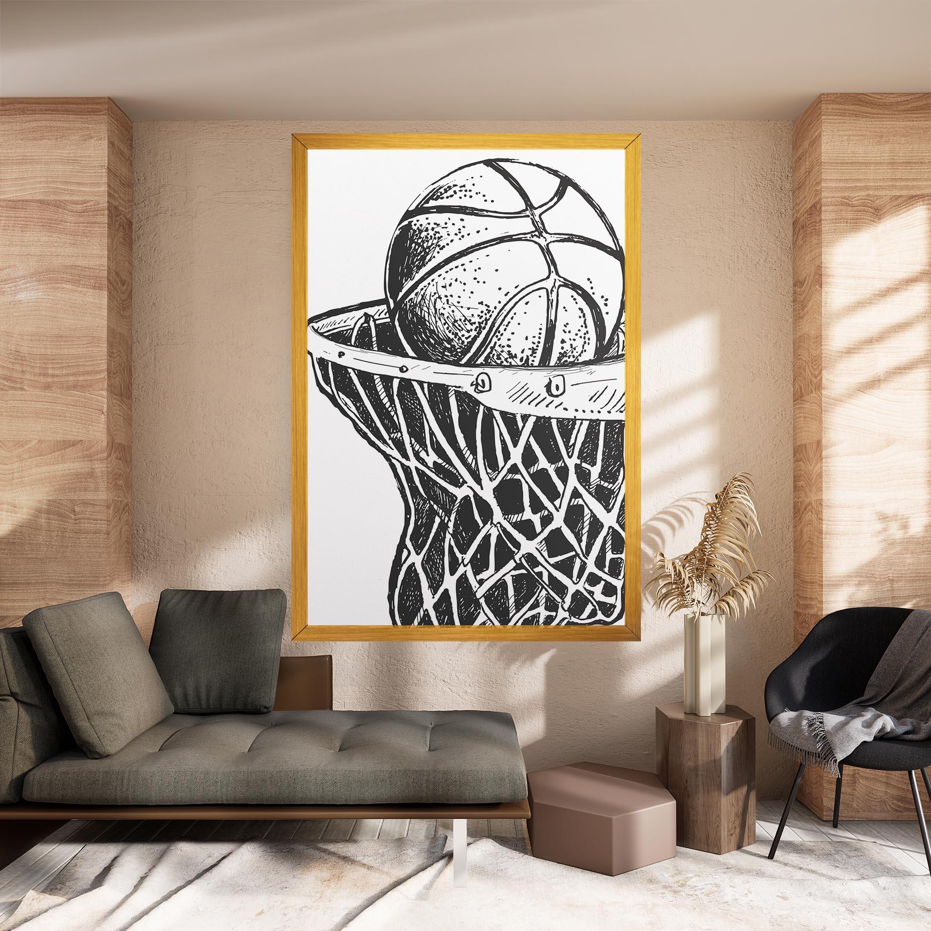 Leinwandbild Basketball Grey Hoop mockup 8