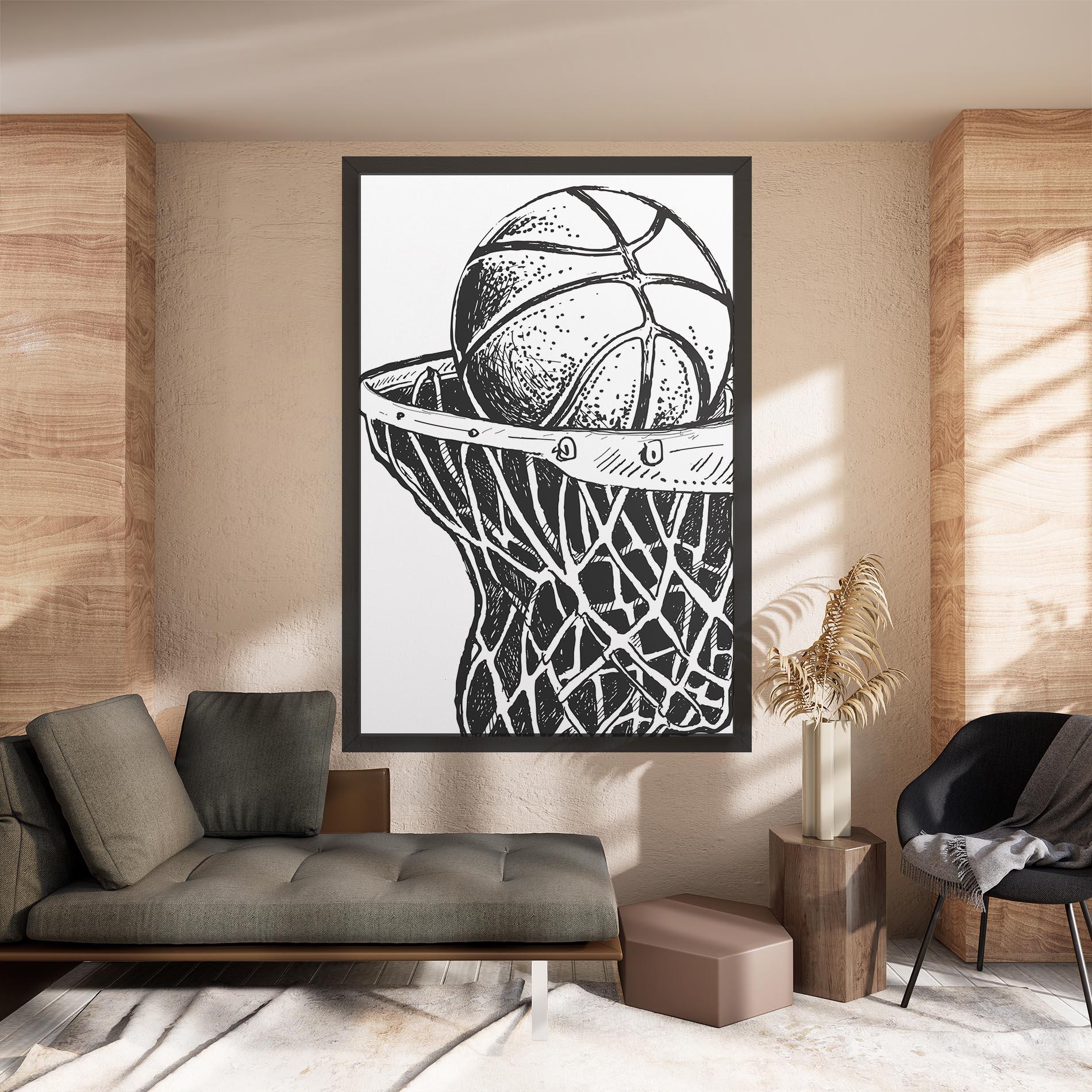 Leinwandbild Basketball Grey Hoop mockup 8