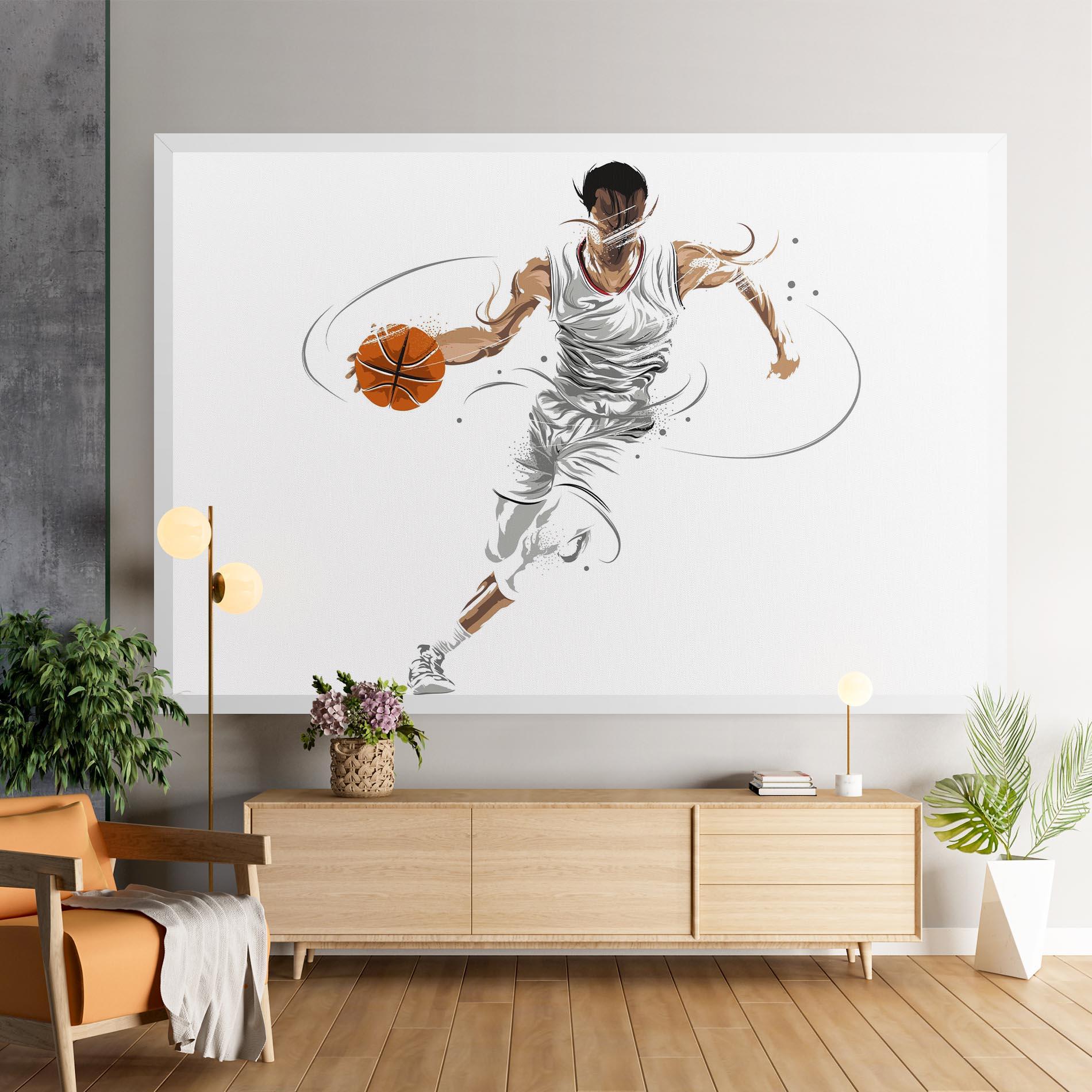 Leinwandbild Dribbling Basketbal mockup 9