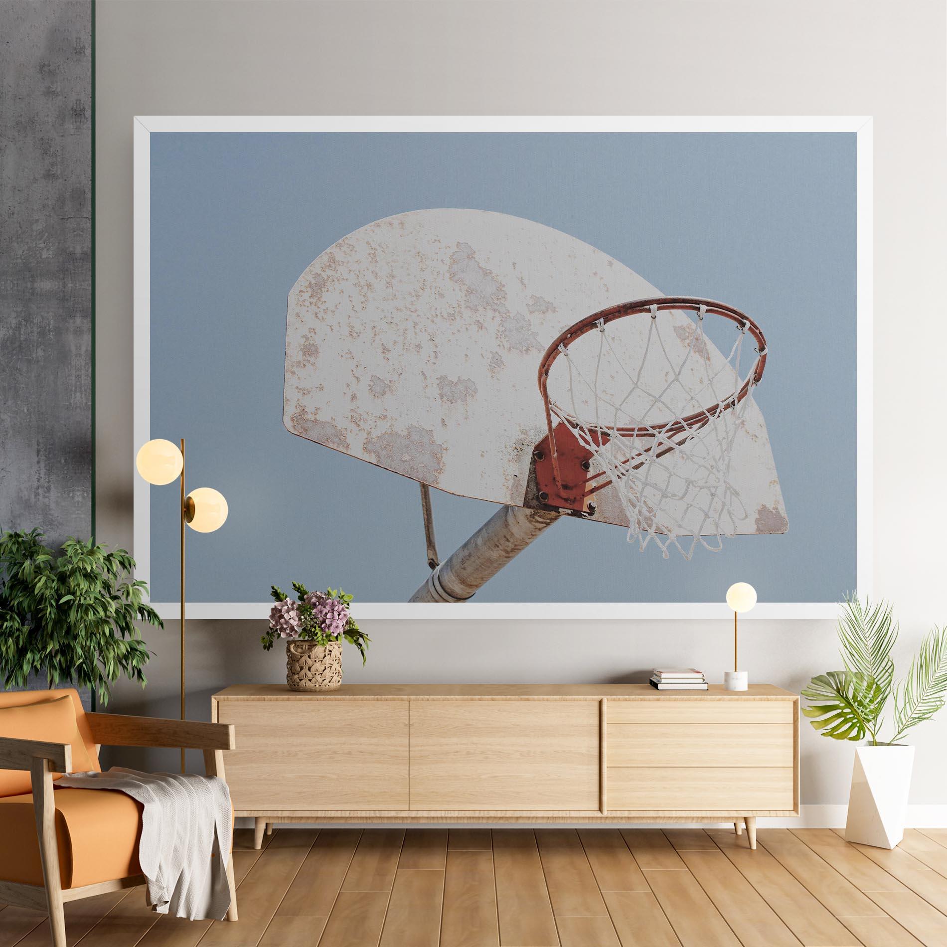 Leinwandbild Old Basketball Hoop mockup 9