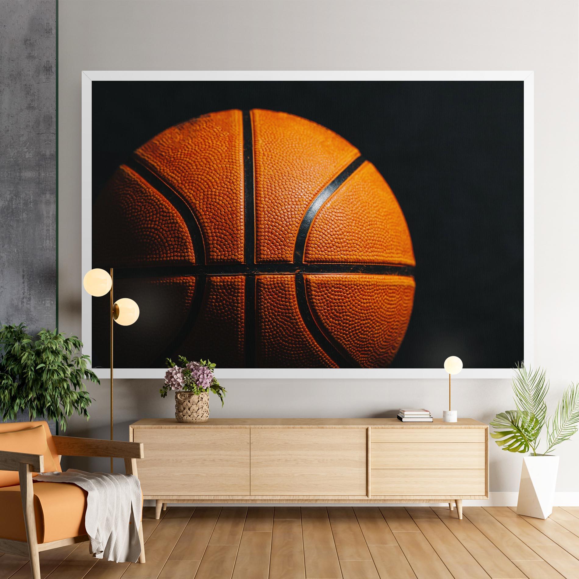 Leinwandbild Orange Basketball mockup 9