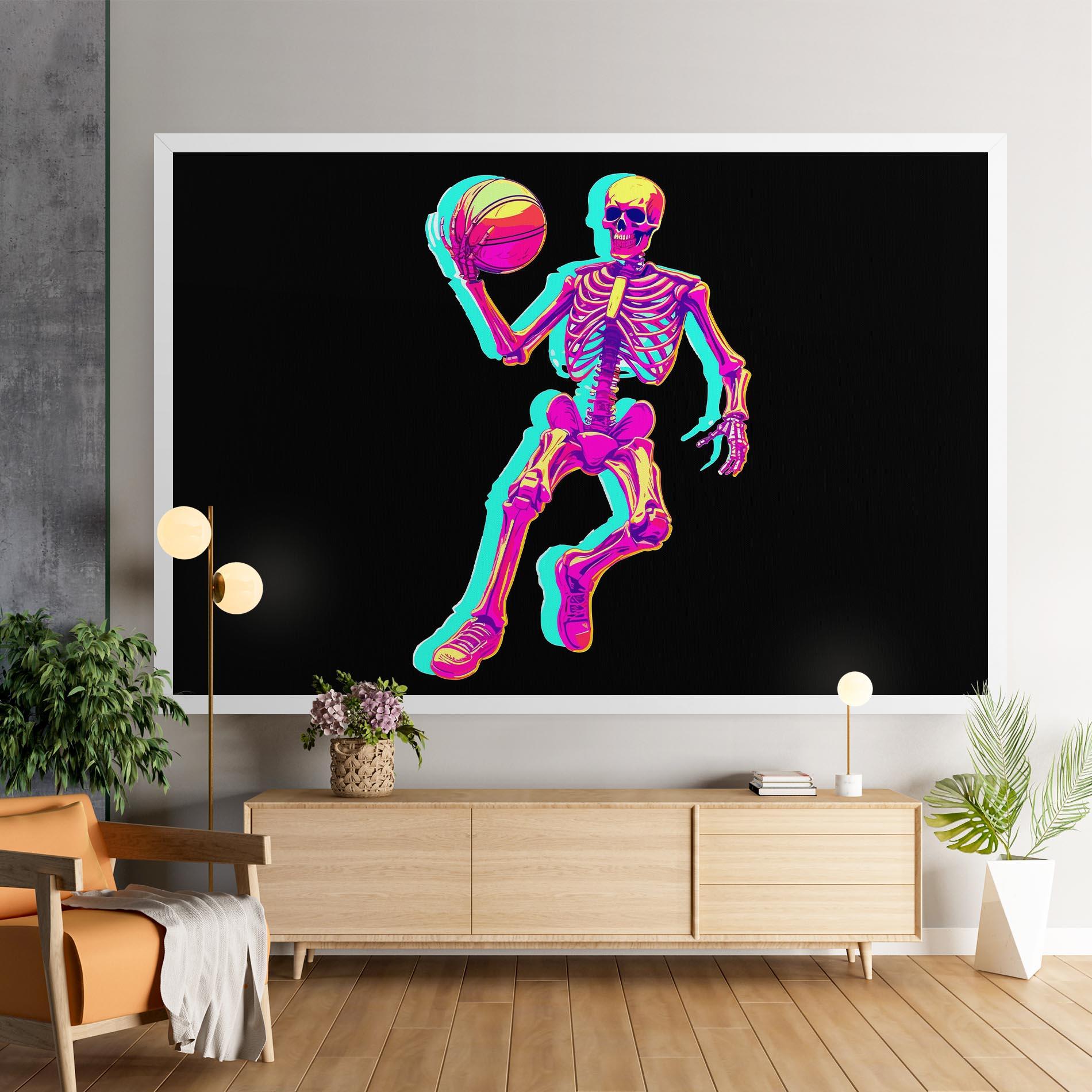Leinwandbild Skeleton Basketball mockup 9