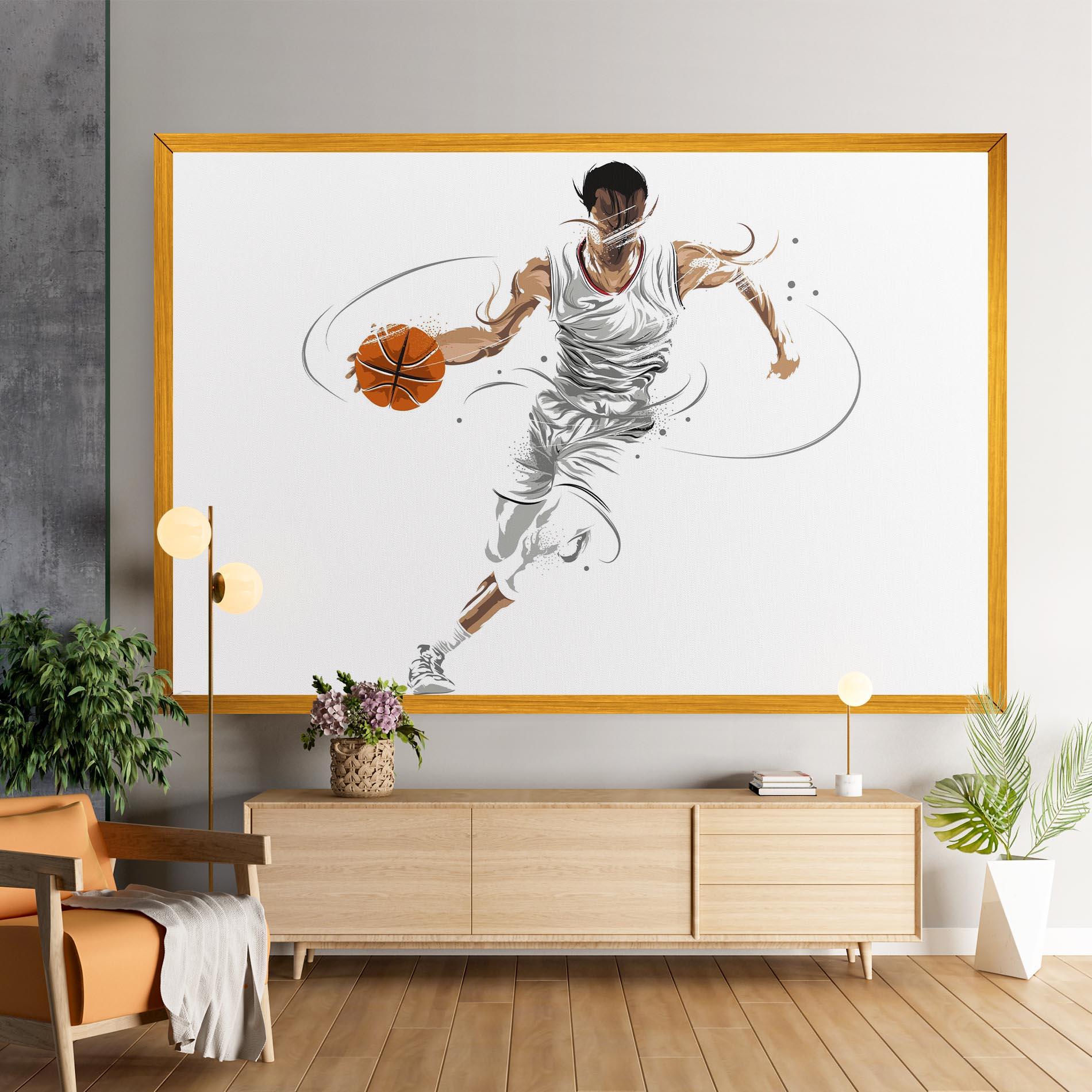 Leinwandbild Dribbling Basketbal mockup 9