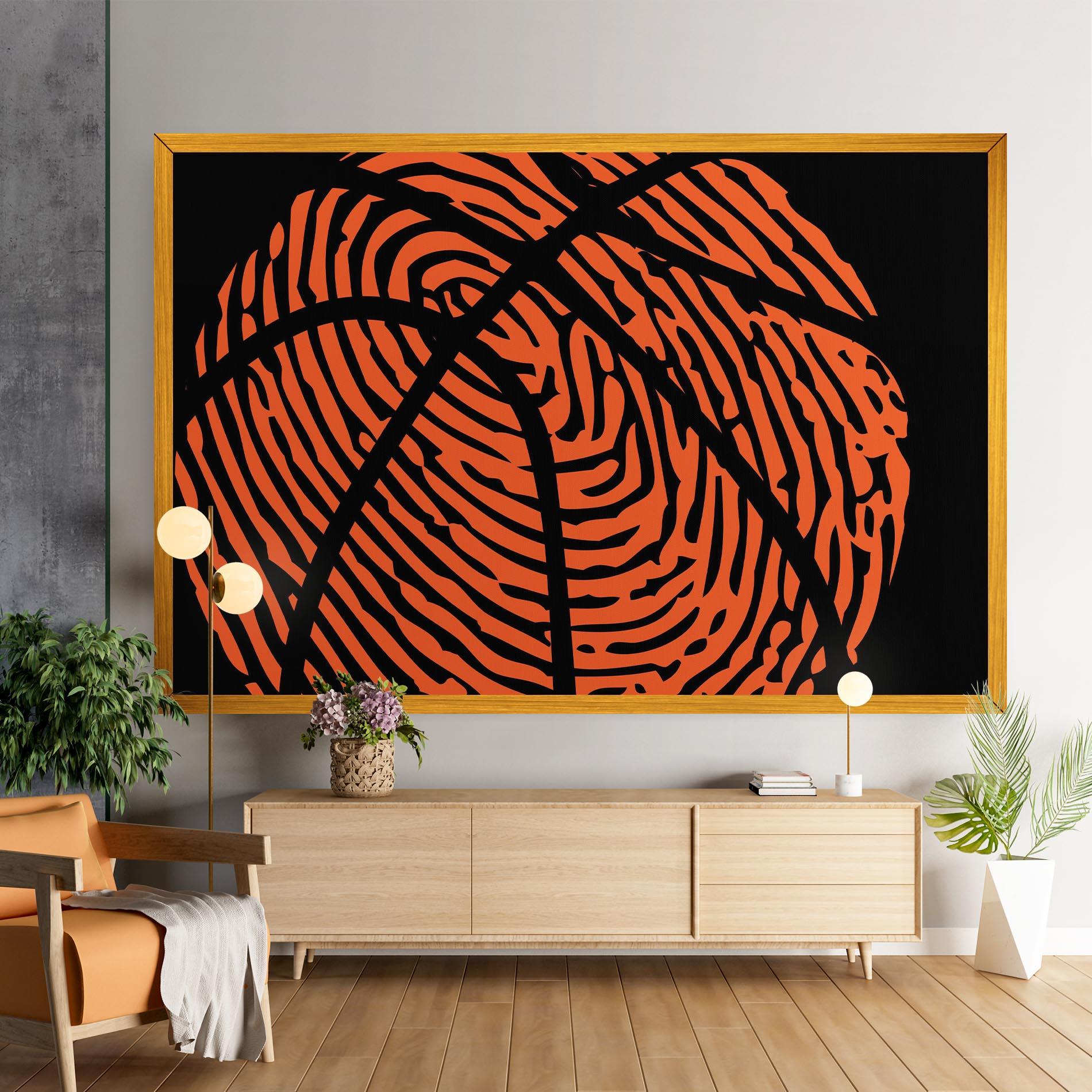 Leinwandbild Fingerprint Basketball mockup 9