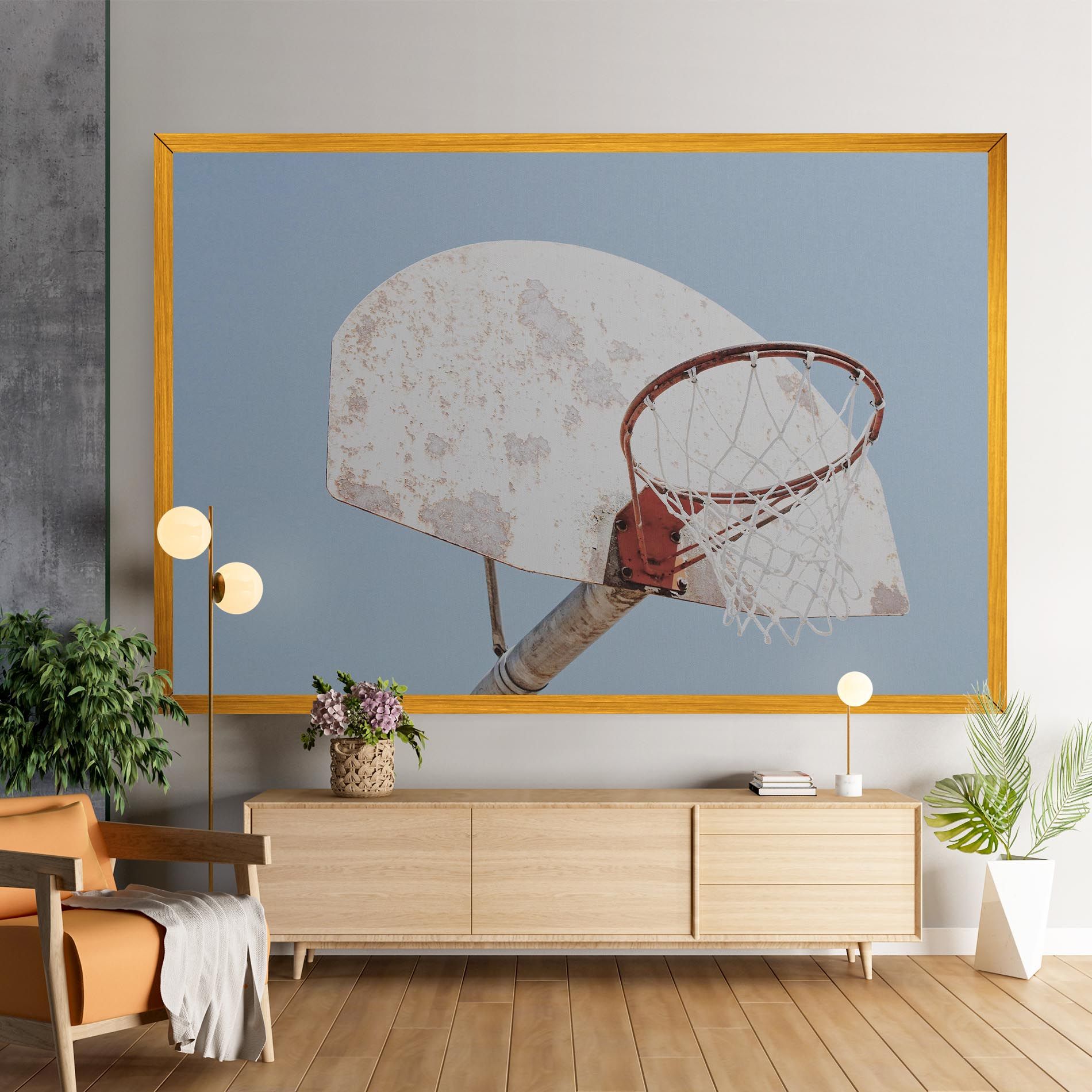 Old Basketball Hoop mockup 9
