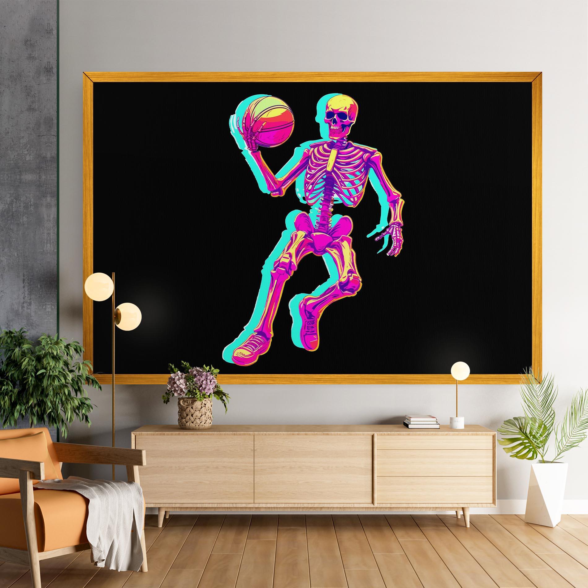 Leinwandbild Skeleton Basketball mockup 9