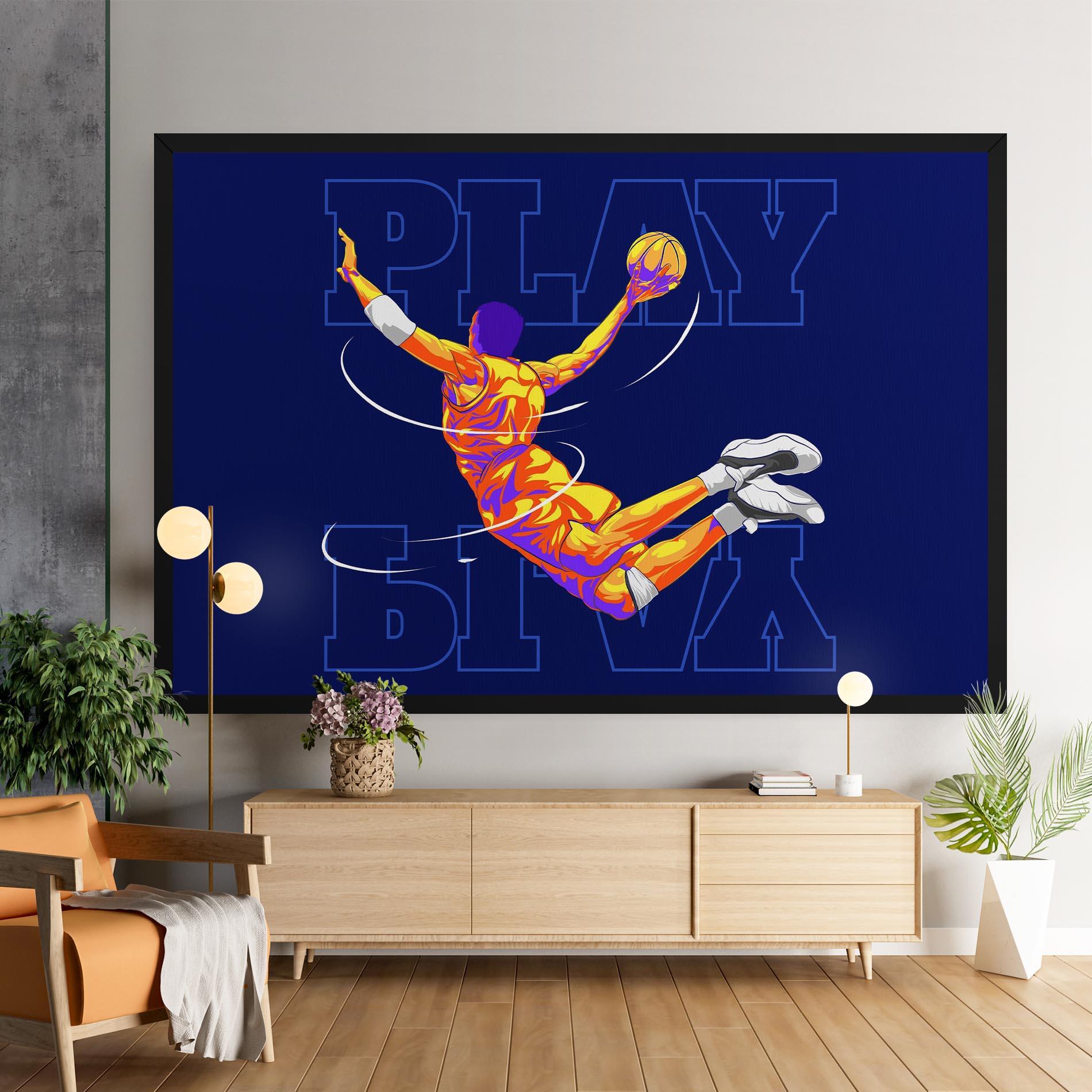 Leinwandbild Basketball Blue mockup 9