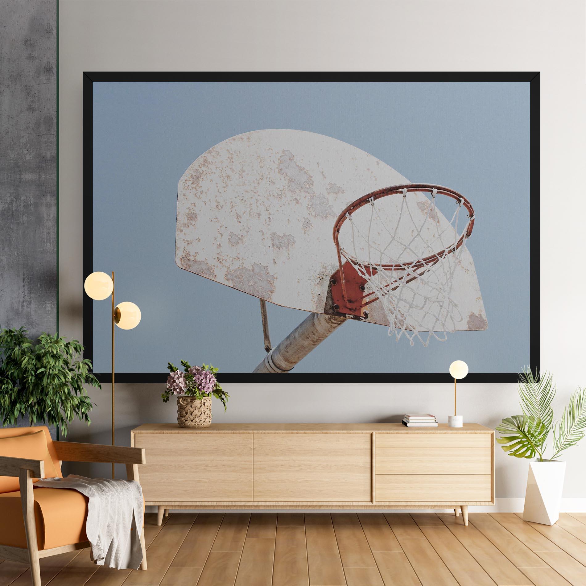 Leinwandbild Old Basketball Hoop mockup 9