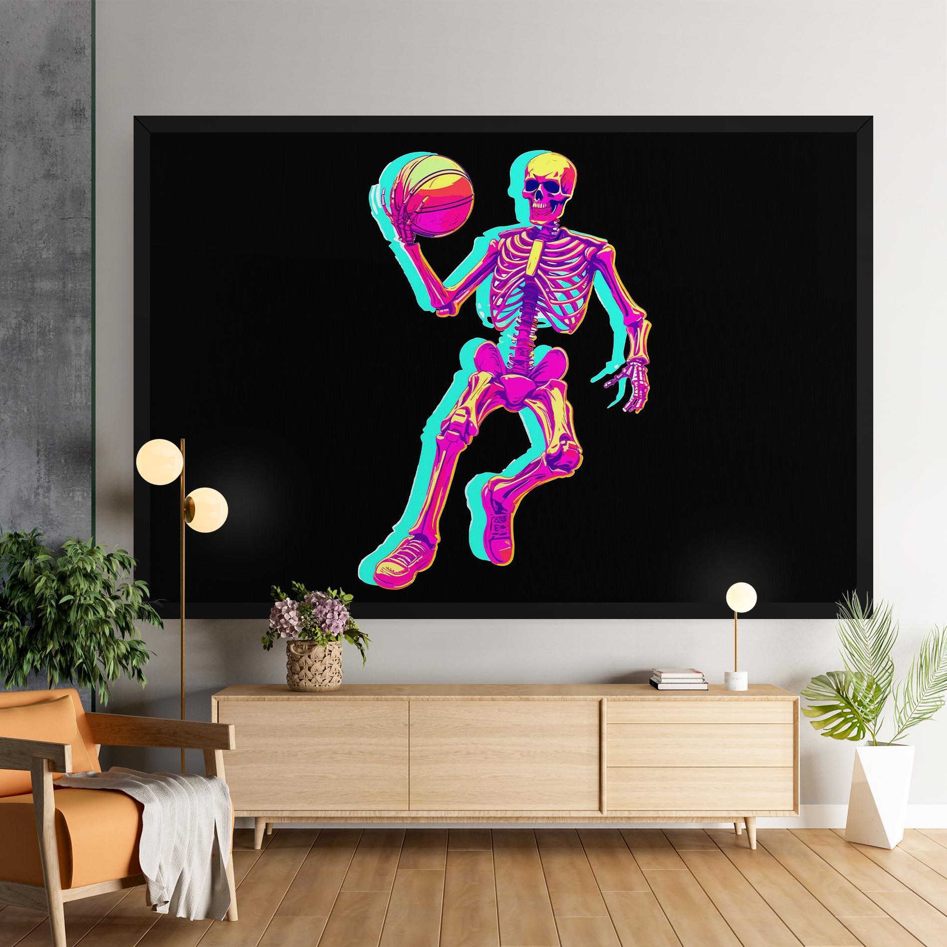 Leinwandbild Skeleton Basketball mockup 9