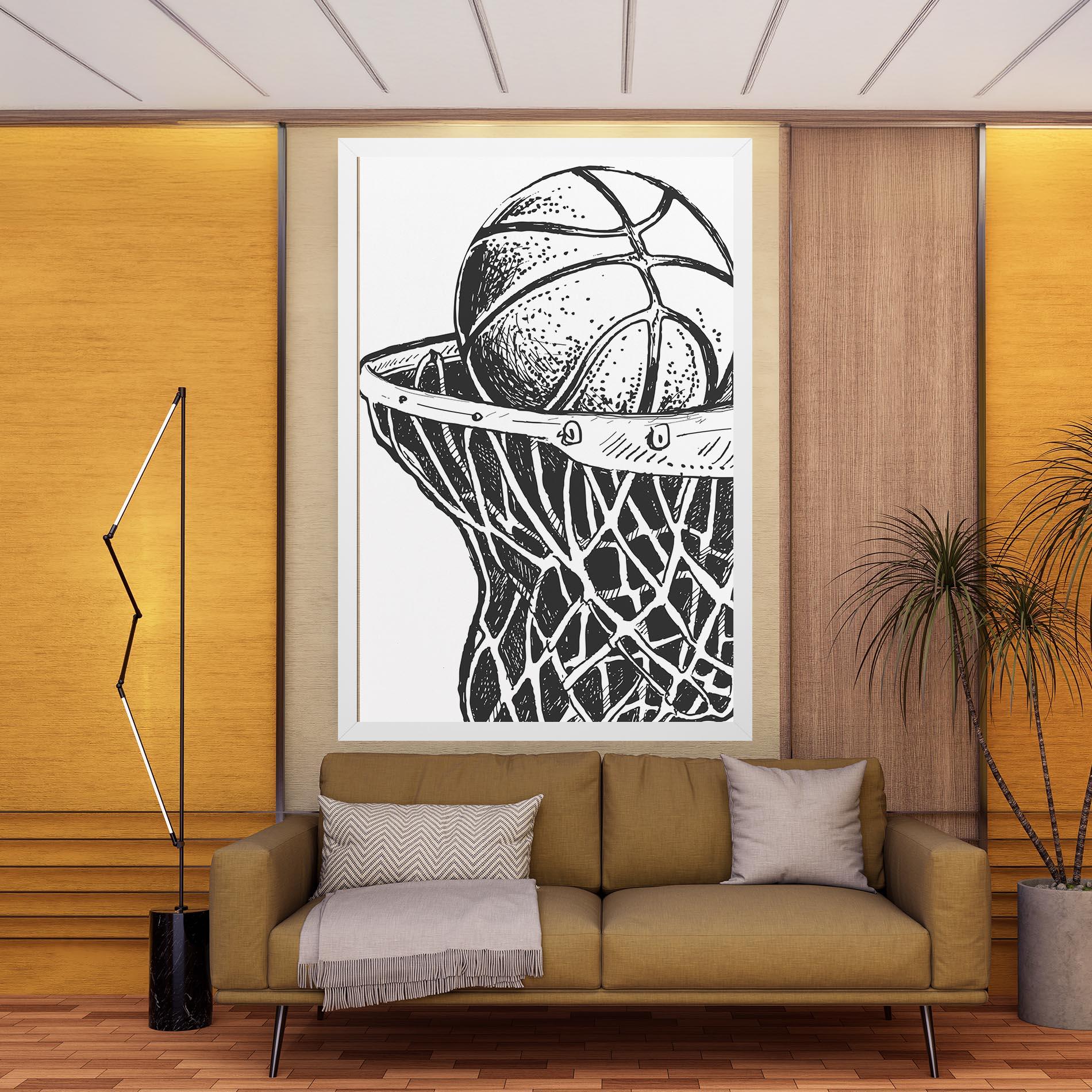 Leinwandbild Basketball Grey Hoop mockup 9