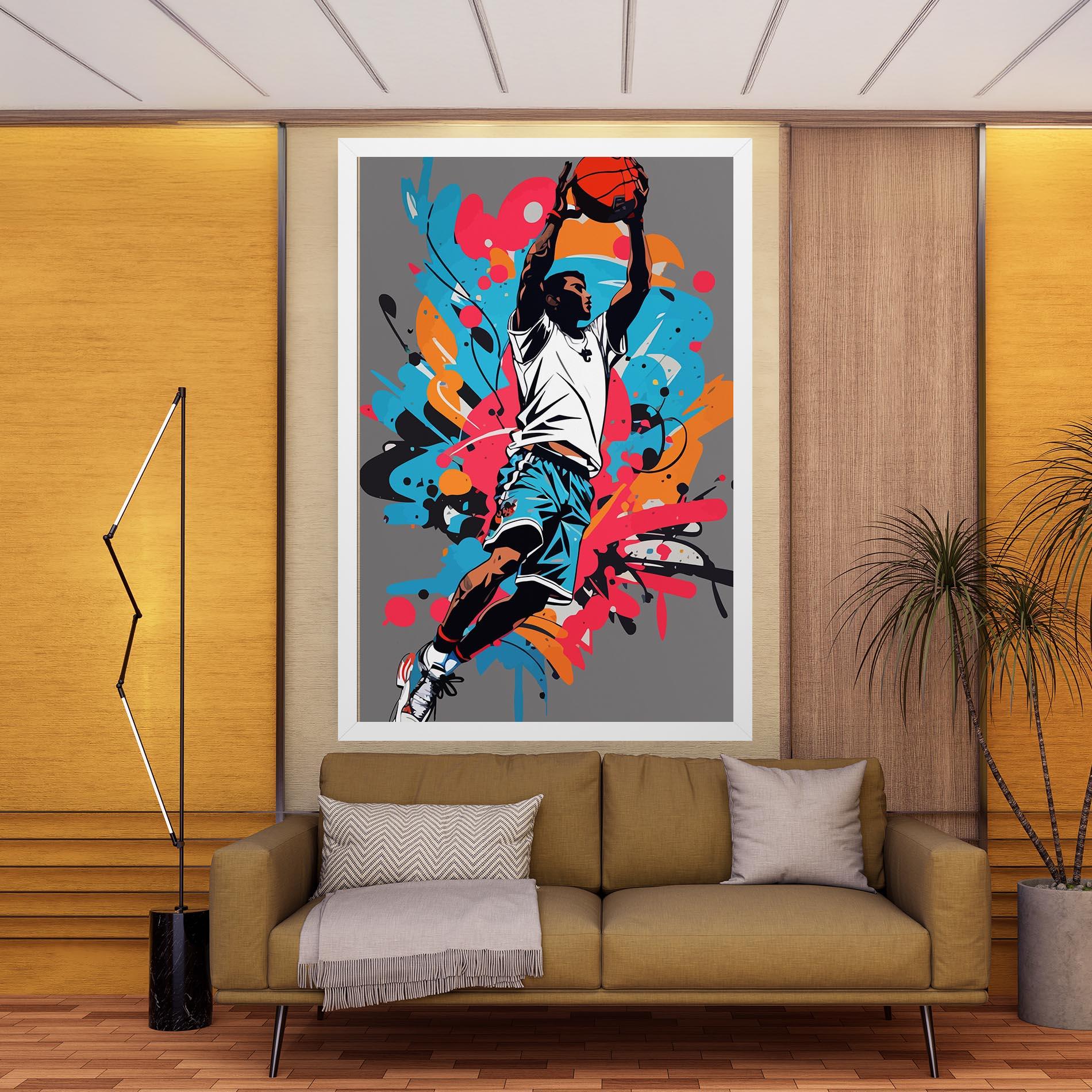 Leinwandbild Blue Red Basket mockup 9