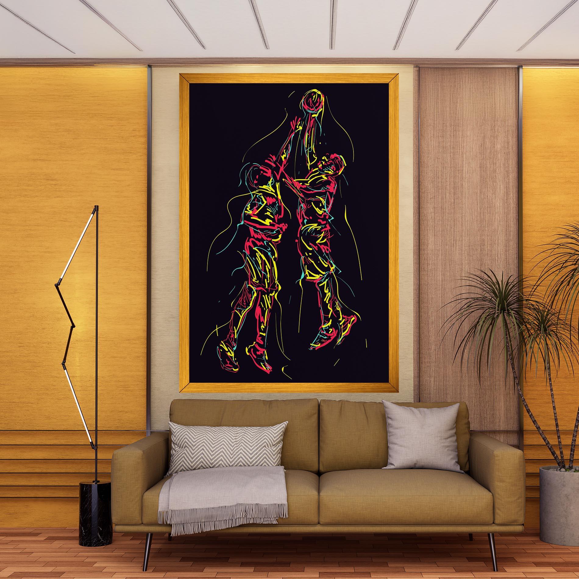 Leinwandbild Basket Line Jump mockup 9