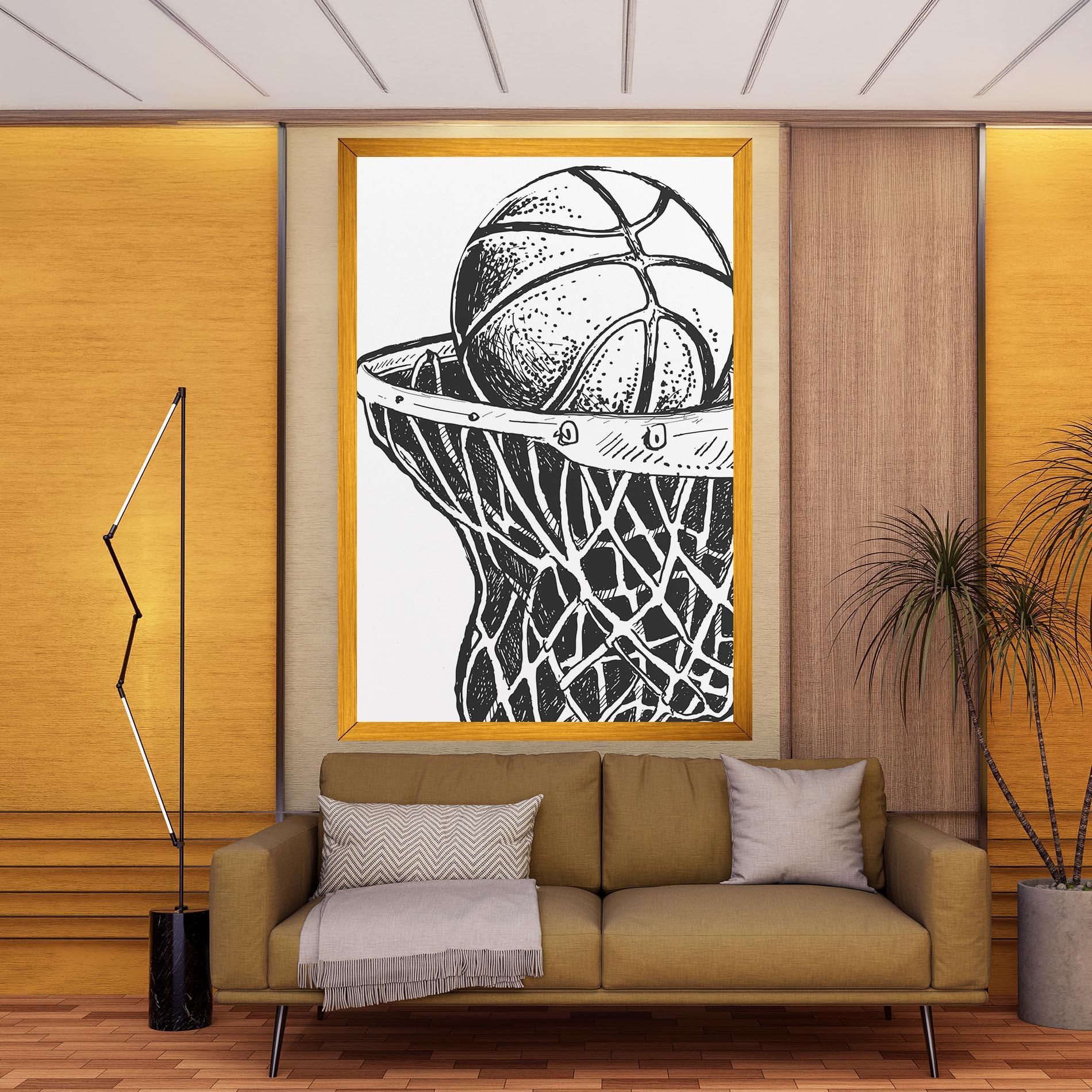 Leinwandbild Basketball Grey Hoop mockup 9