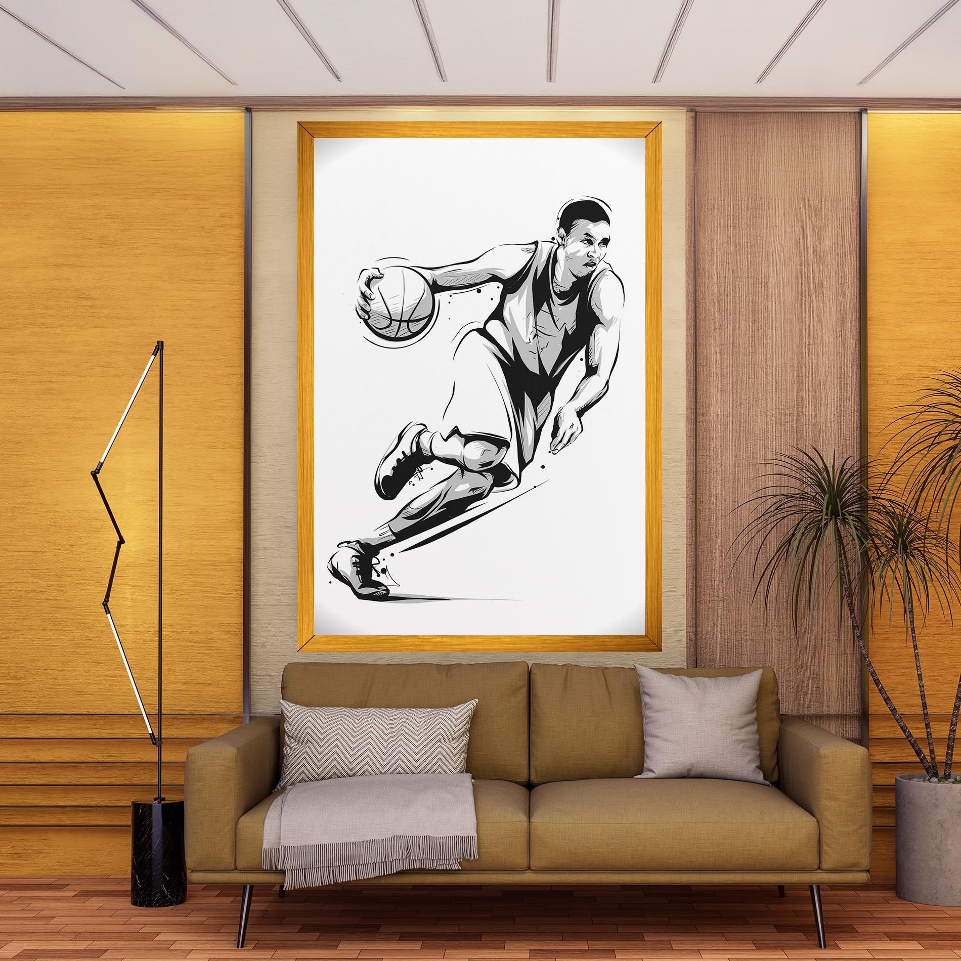 Basketball Player Line mockup 9