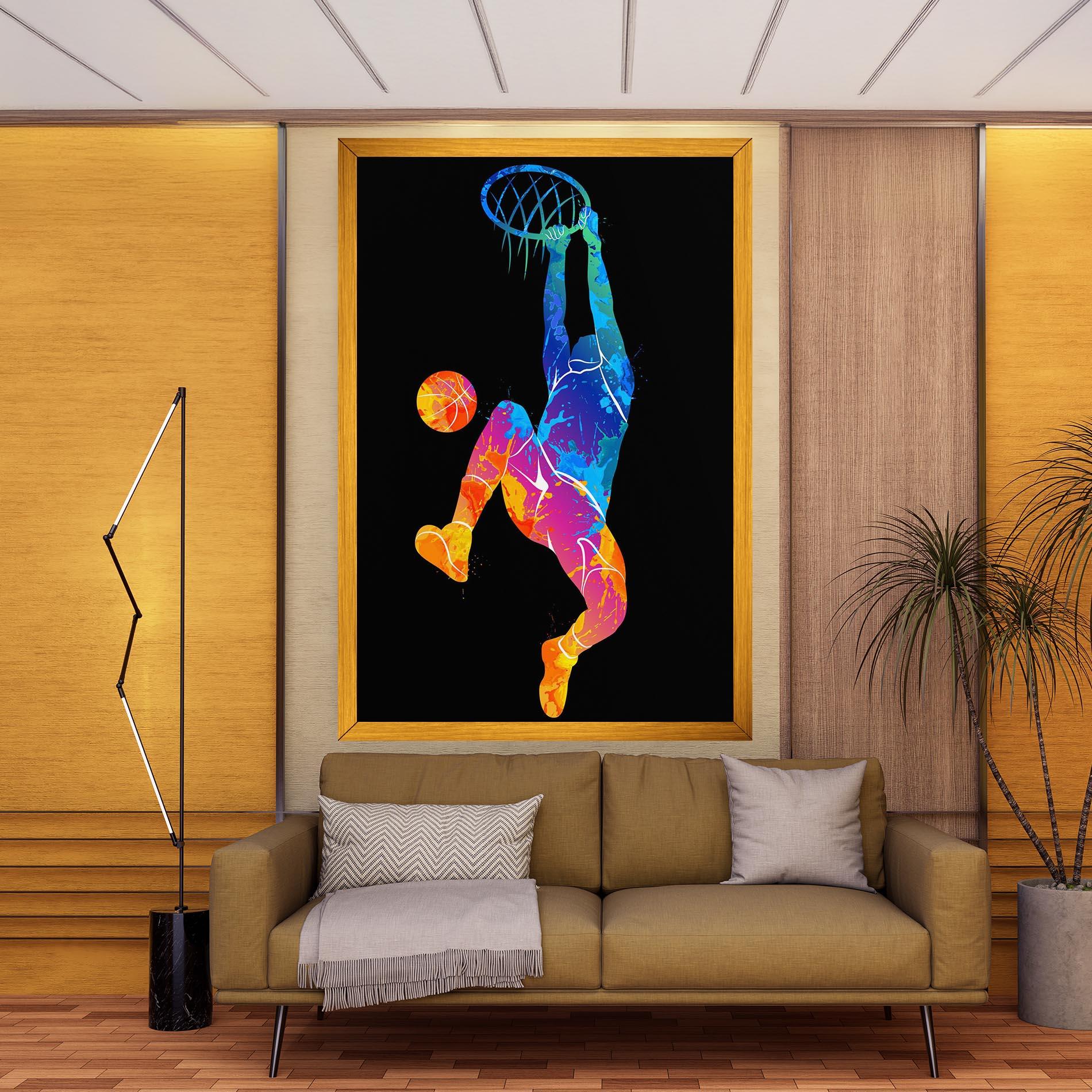 Leinwandbild Blue Basket Hoop mockup 9