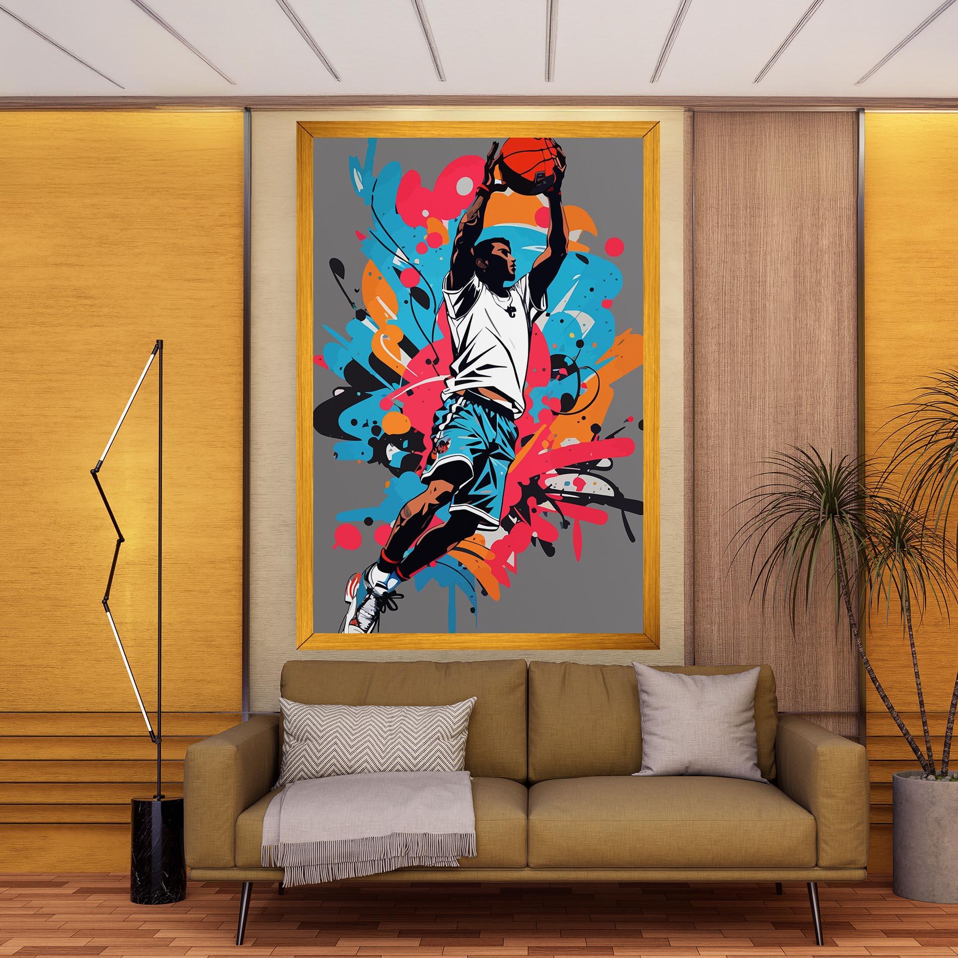 Leinwandbild Blue Red Basket mockup 9