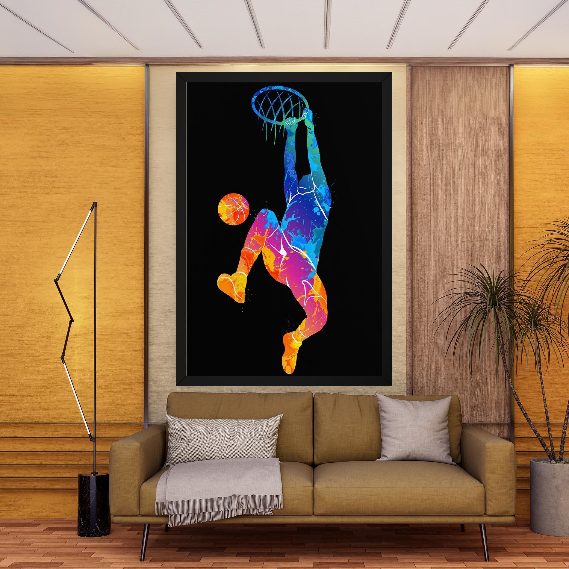 Leinwandbild Blue Basket Hoop mockup 9