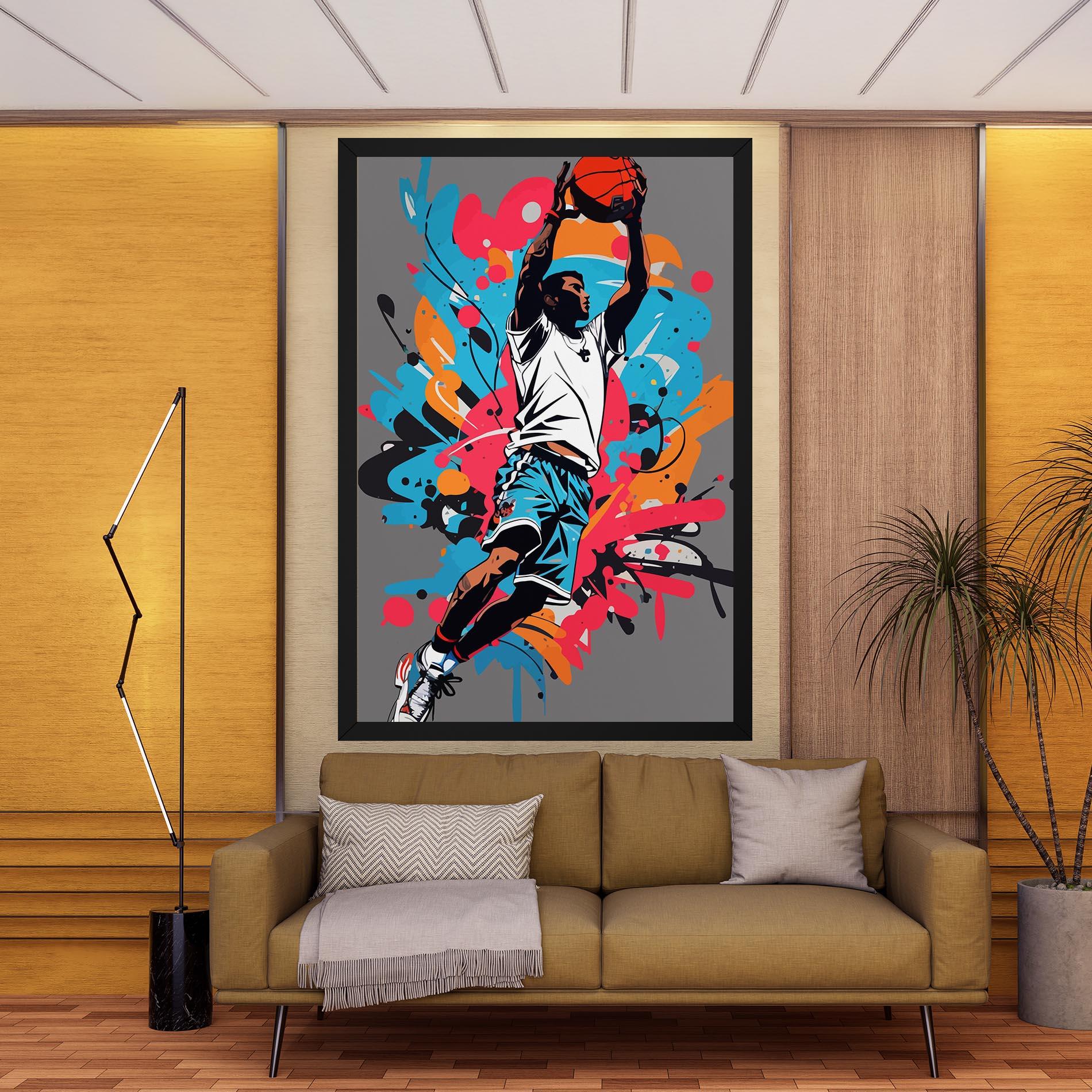 Leinwandbild Blue Red Basket mockup 9