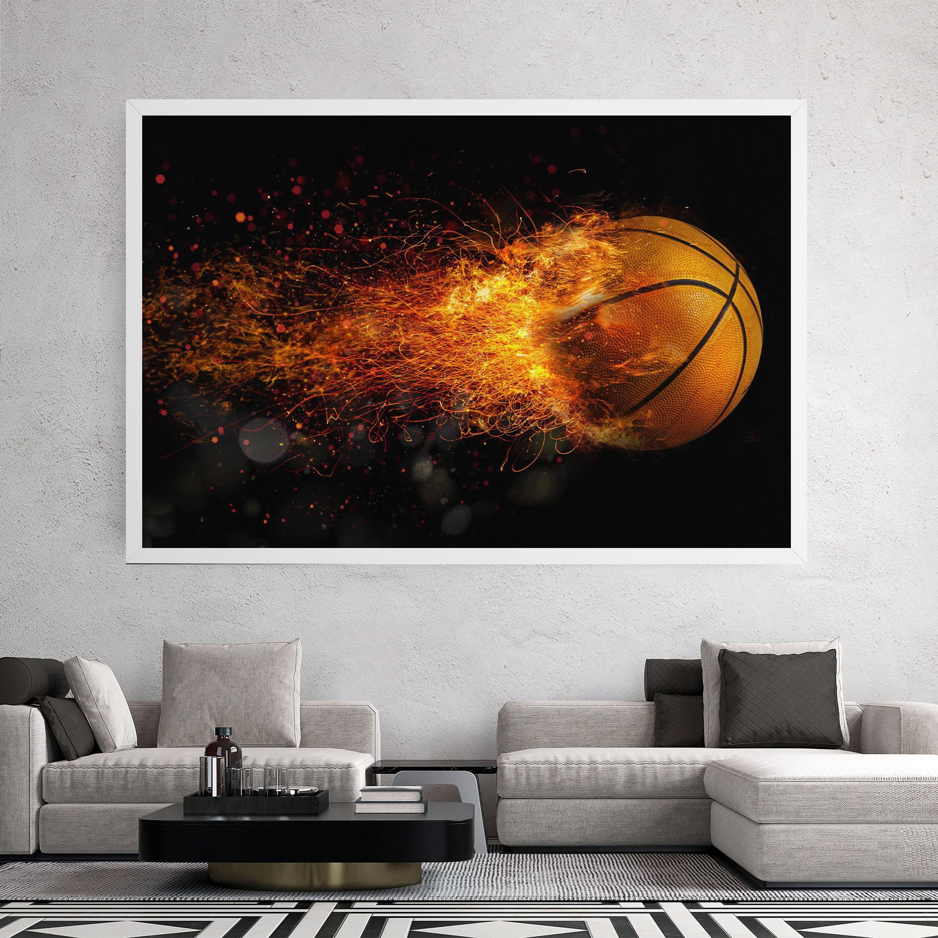 Leinwandbild Basket Ball Flame mockup 2