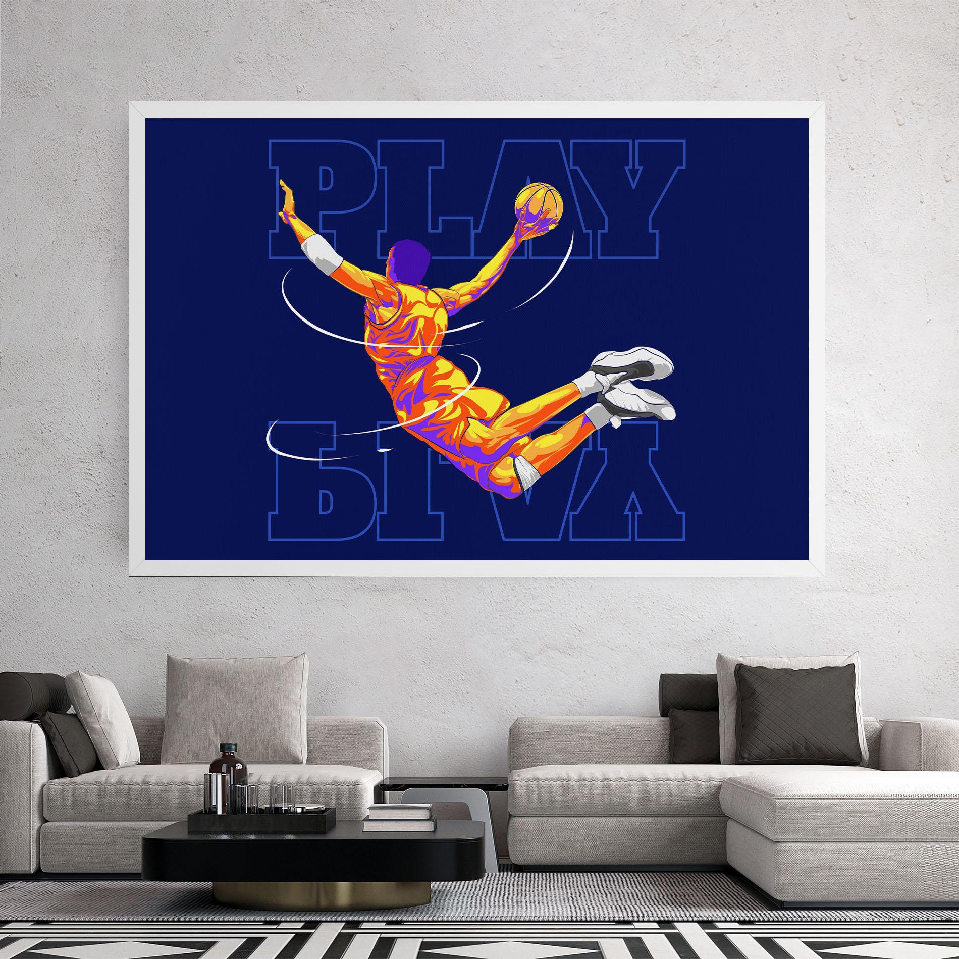 Leinwandbild Basketball Blue mockup 2