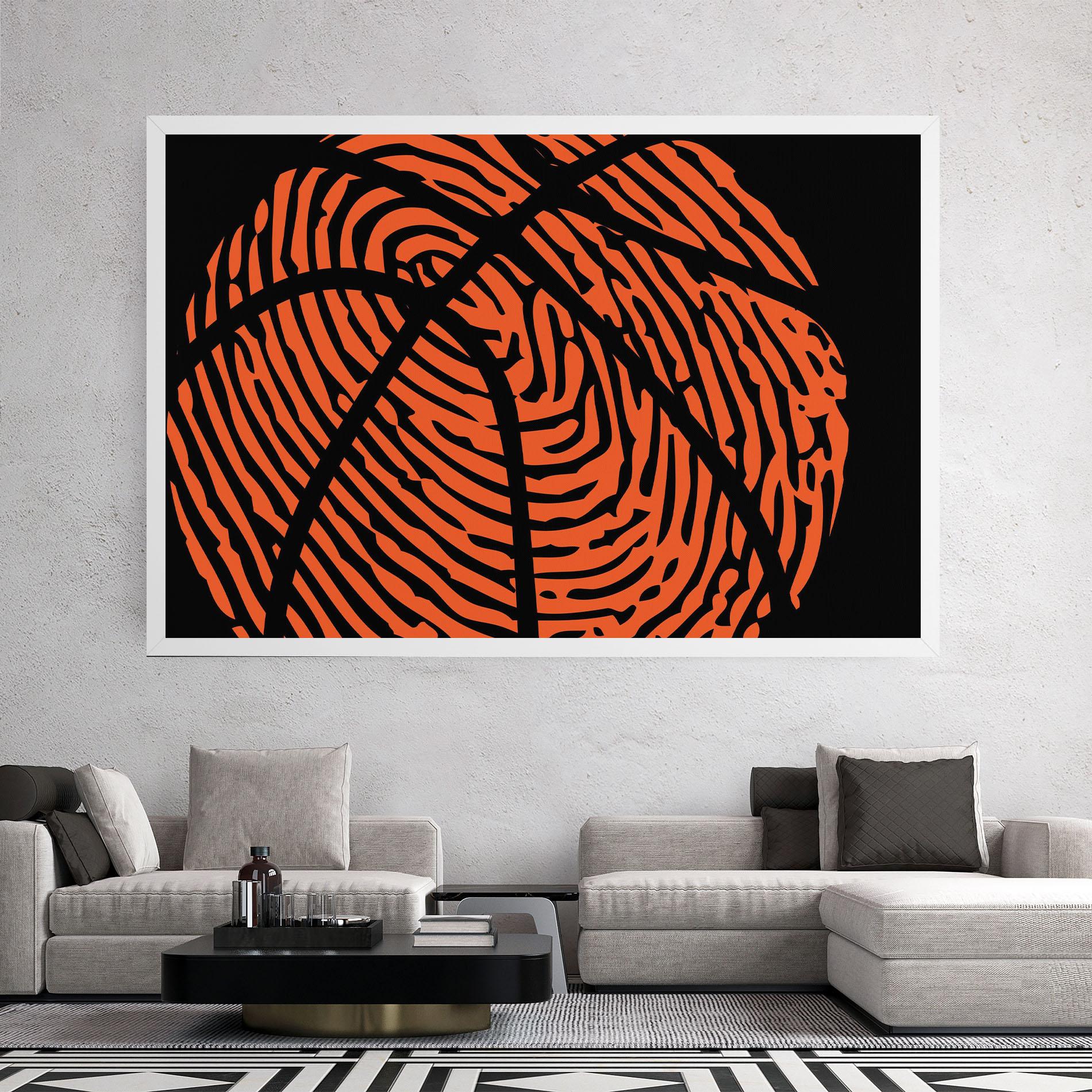 Leinwandbild Fingerprint Basketball mockup 2