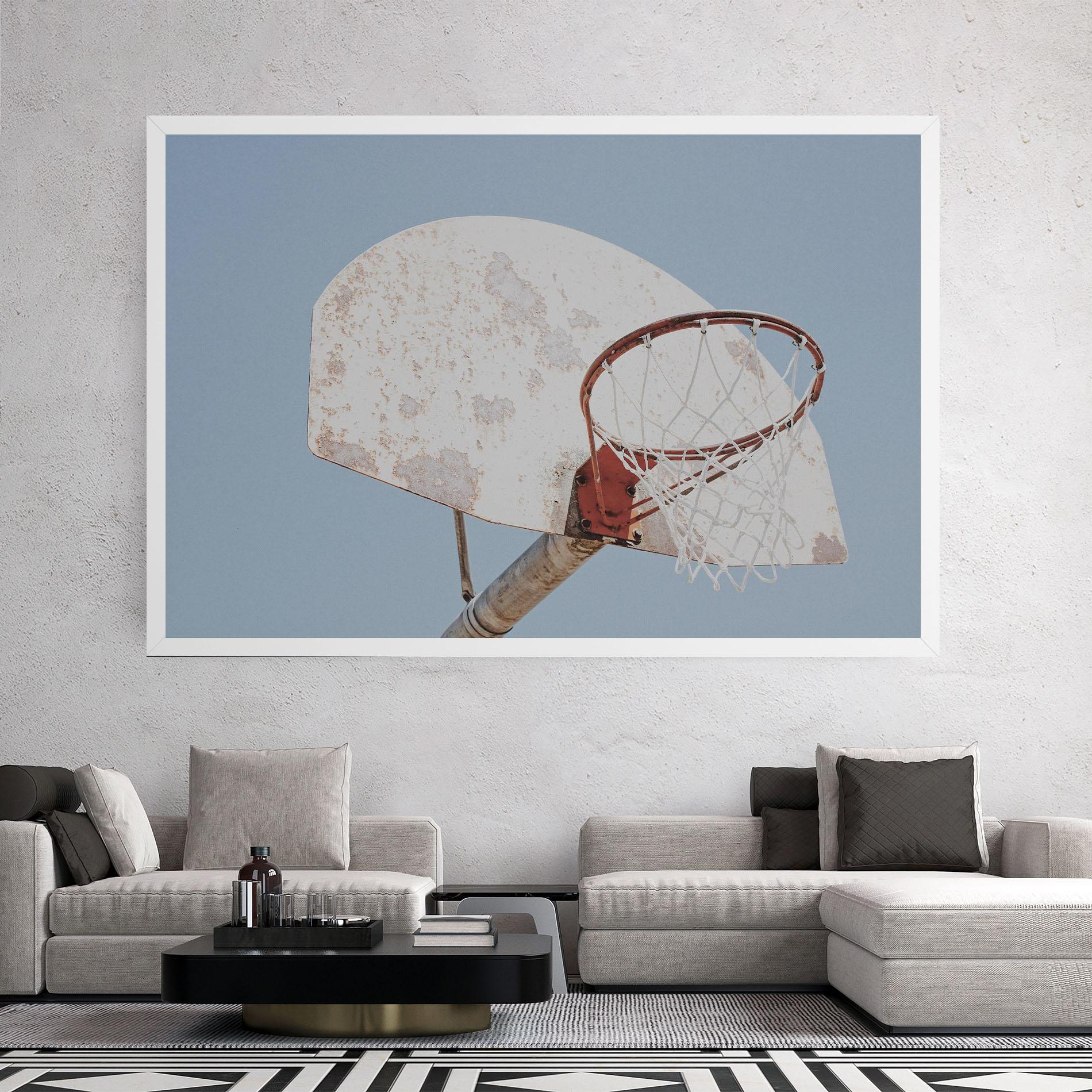 Leinwandbild Old Basketball Hoop mockup 2