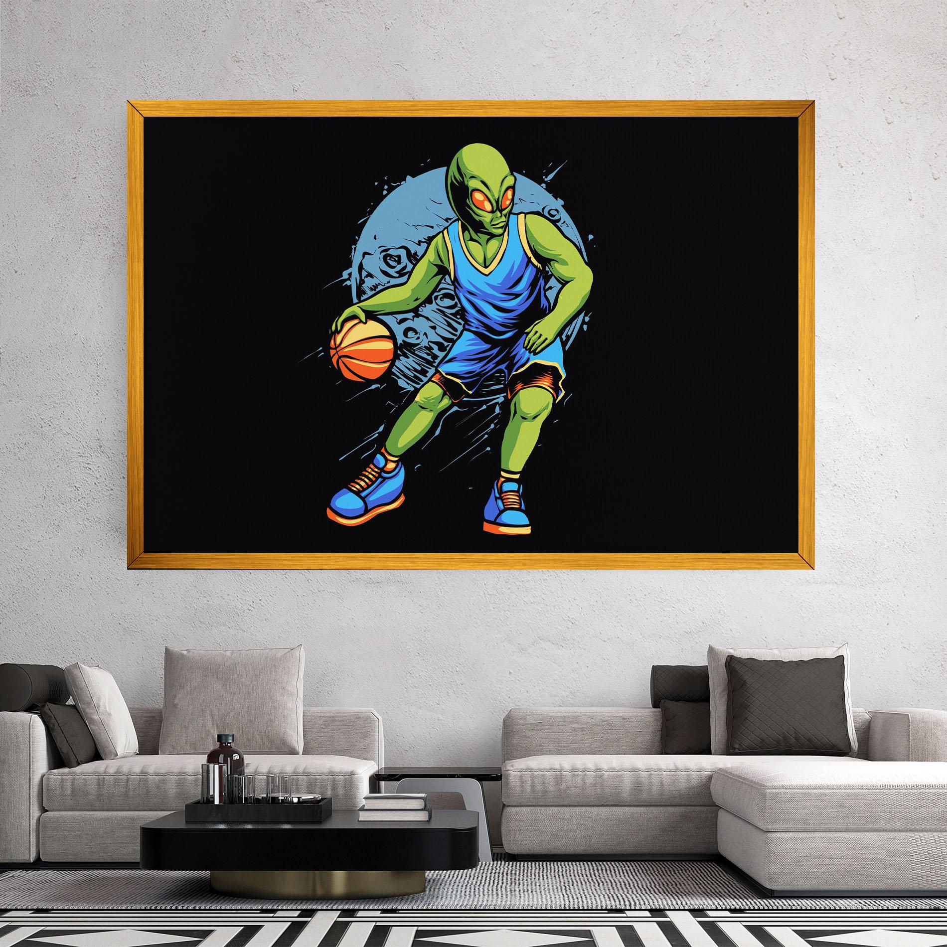 Leinwandbild Alien Basketball mockup 2