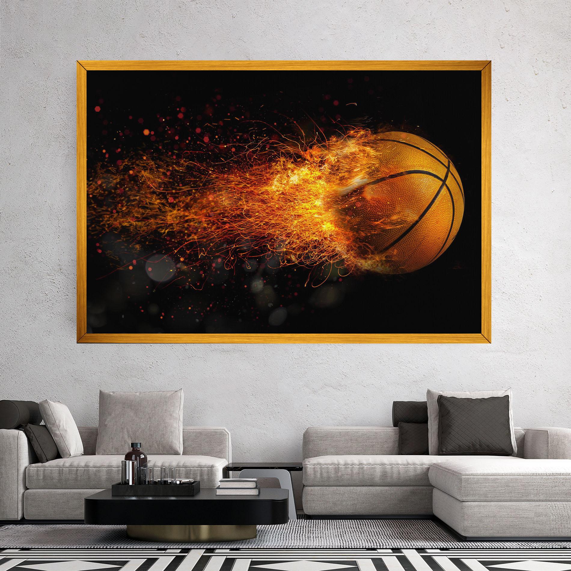 Leinwandbild Basket Ball Flame mockup 2